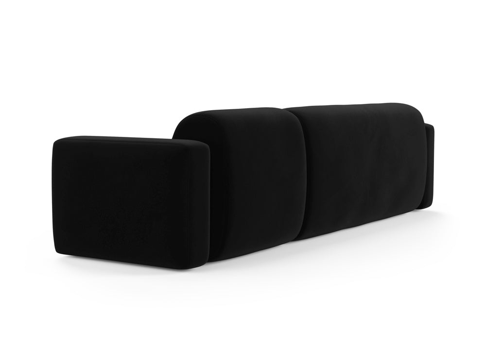 Modulares 3-Sitzer Ecksofa in edlem Strino Velour, linksseitig, vereint modernen Stil und hohen Sitzkomfort für Ihr Zuhause.