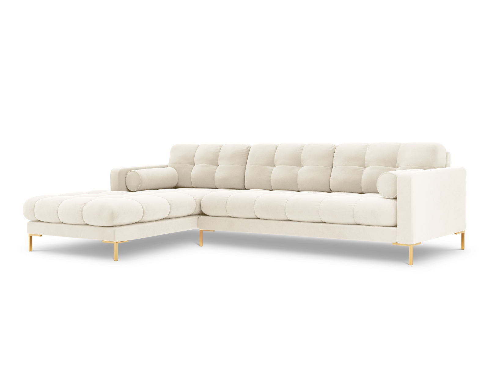 Stilvolles 5-Sitzer Ecksofa links Bali in sanftem Beige, ideal für gemütliche Stunden und moderne Wohnkonzepte von Cosmopolitan Design.