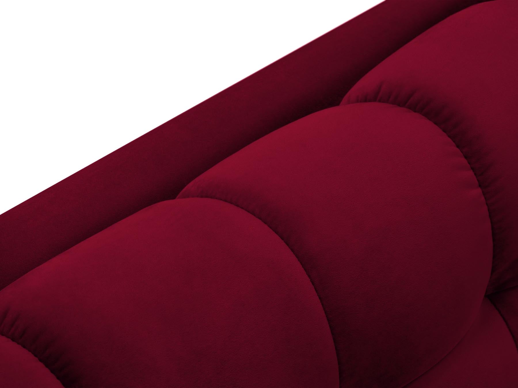 Elegantes 5-Sitzer Ecksofa links Bali in hochwertigem Red-Bluvel, ideal für stilvolle und einladende Wohnräume von Cosmopolitan Design.
