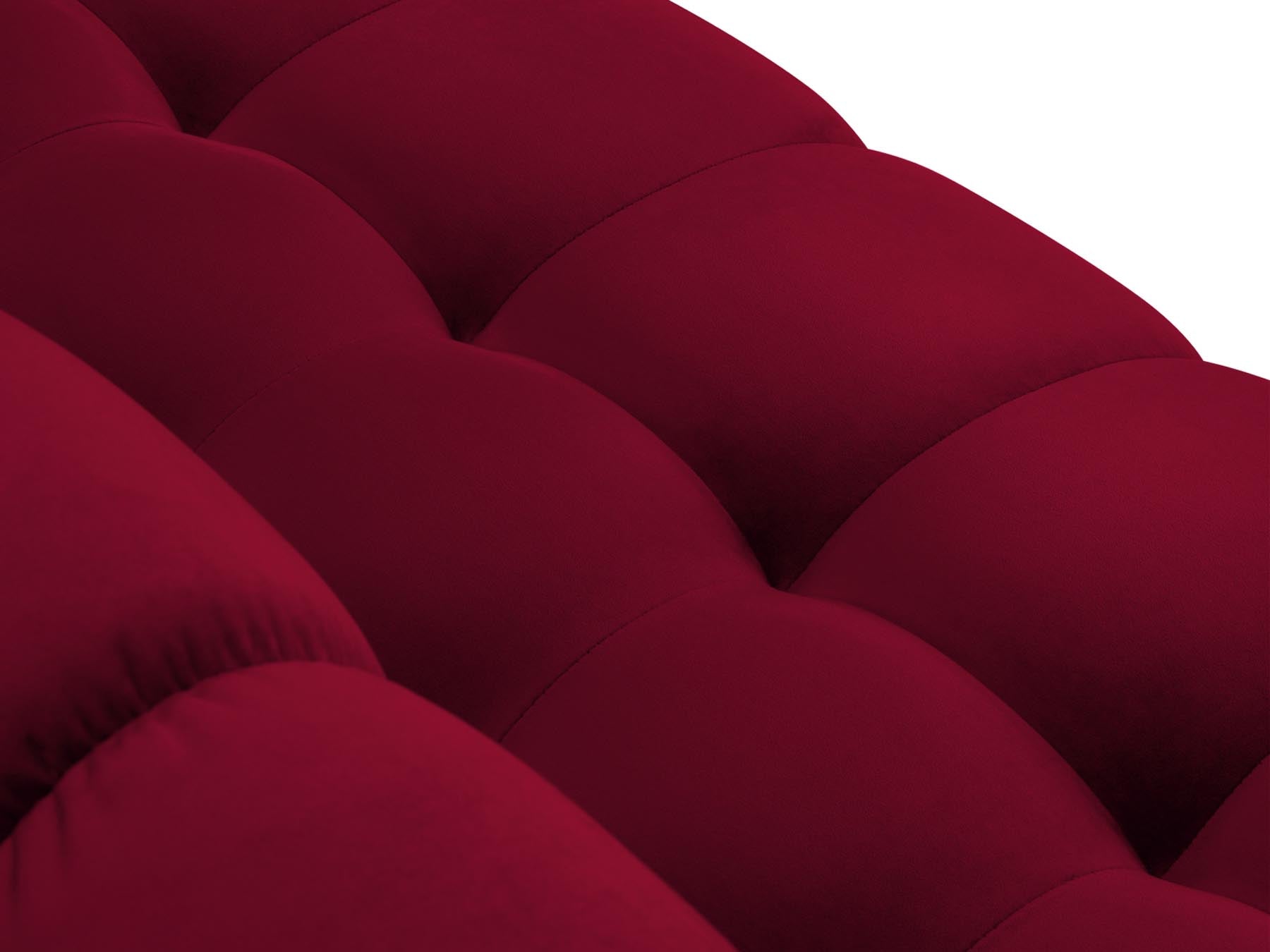 Modernes 5-Sitzer Ecksofa links Bali in edlem Red-Bluvel, perfekt für gemütliche und stilvolle Wohnambiente von Cosmopolitan Design.