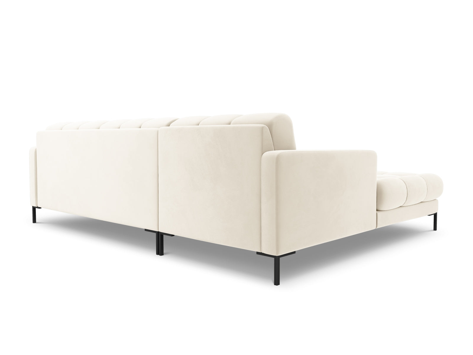 Modernes 5-Sitzer Ecksofa links Bali in sanftem Beige, ideal für gemütliche und stilvolle Wohnräume, erhältlich bei Cosmopolitan Design.