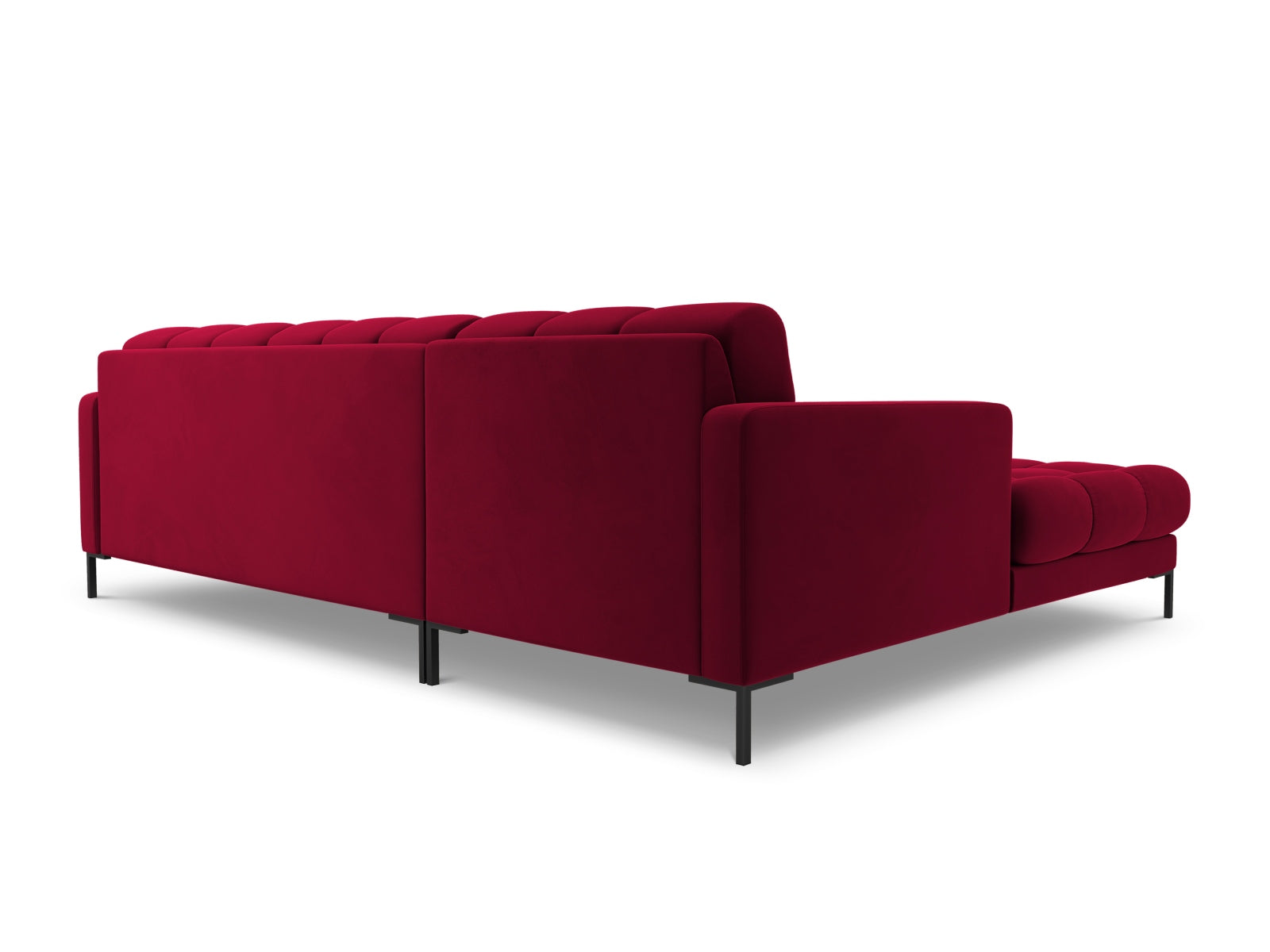 Elegantes 5-Sitzer Ecksofa links Bali in hochwertigem Red-Bluvel, ideal für gemütliche und moderne Wohnräume von Cosmopolitan Design.