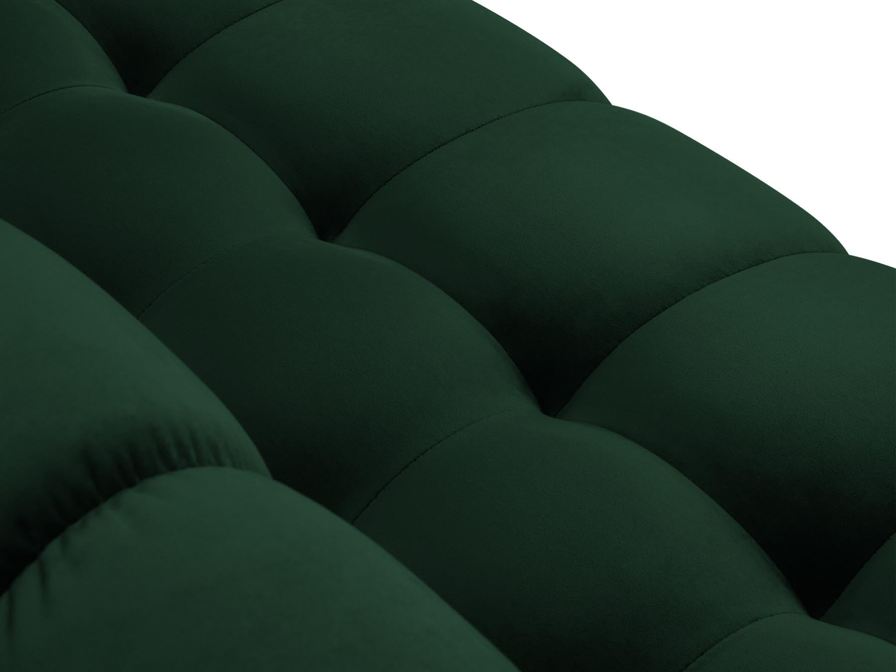 Modernes 5-Sitzer Ecksofa links Bali in luxuriösem Bottle Green-Bluvel, perfekt für gemütliche und stilvolle Wohnambiente von Cosmopolitan Design.