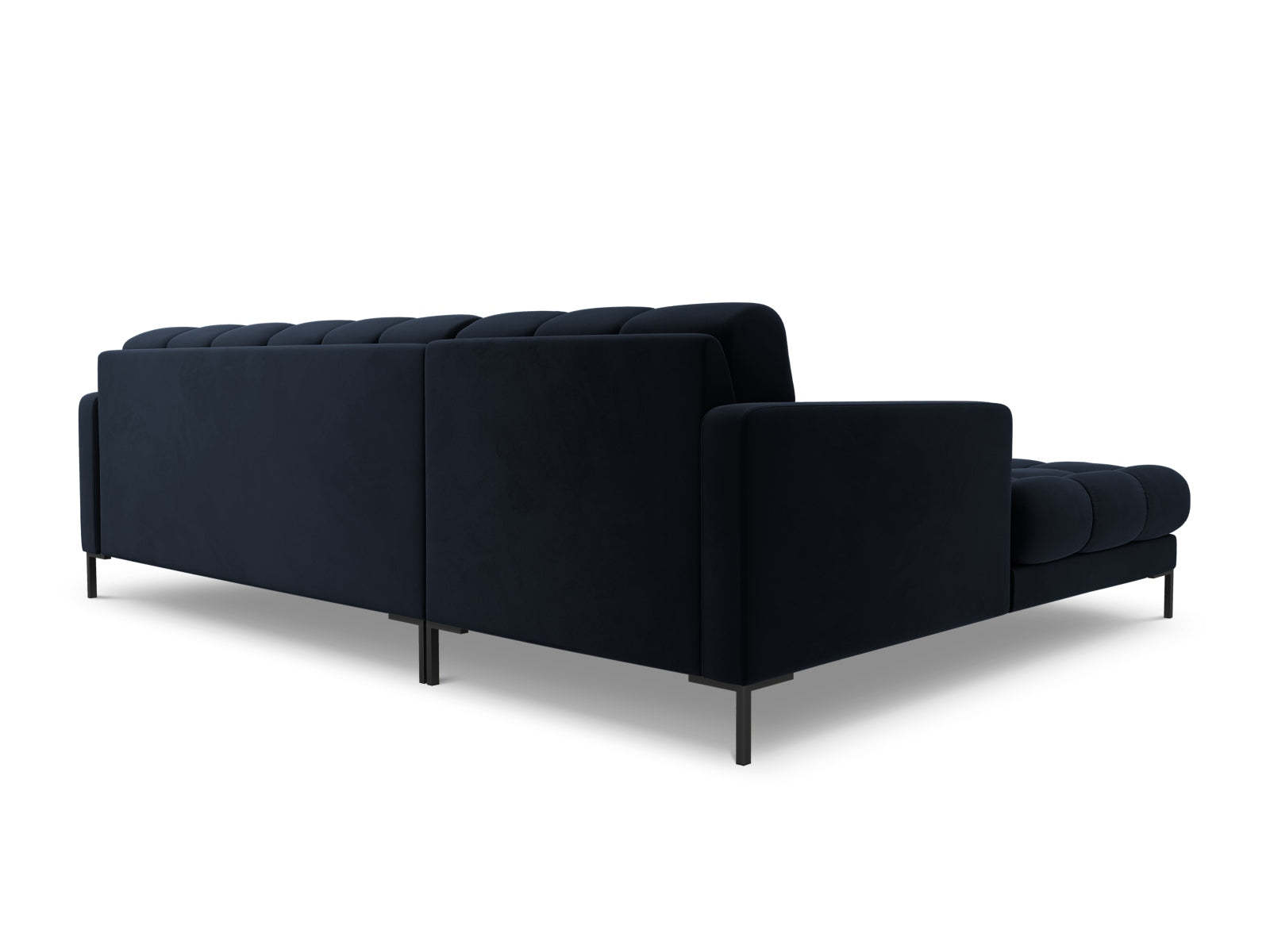 Elegantes 5-Sitzer Ecksofa links Bali in edlem Blau, ideal für entspannte Stunden und stilvolle Einrichtung, erhältlich bei KAQTU.