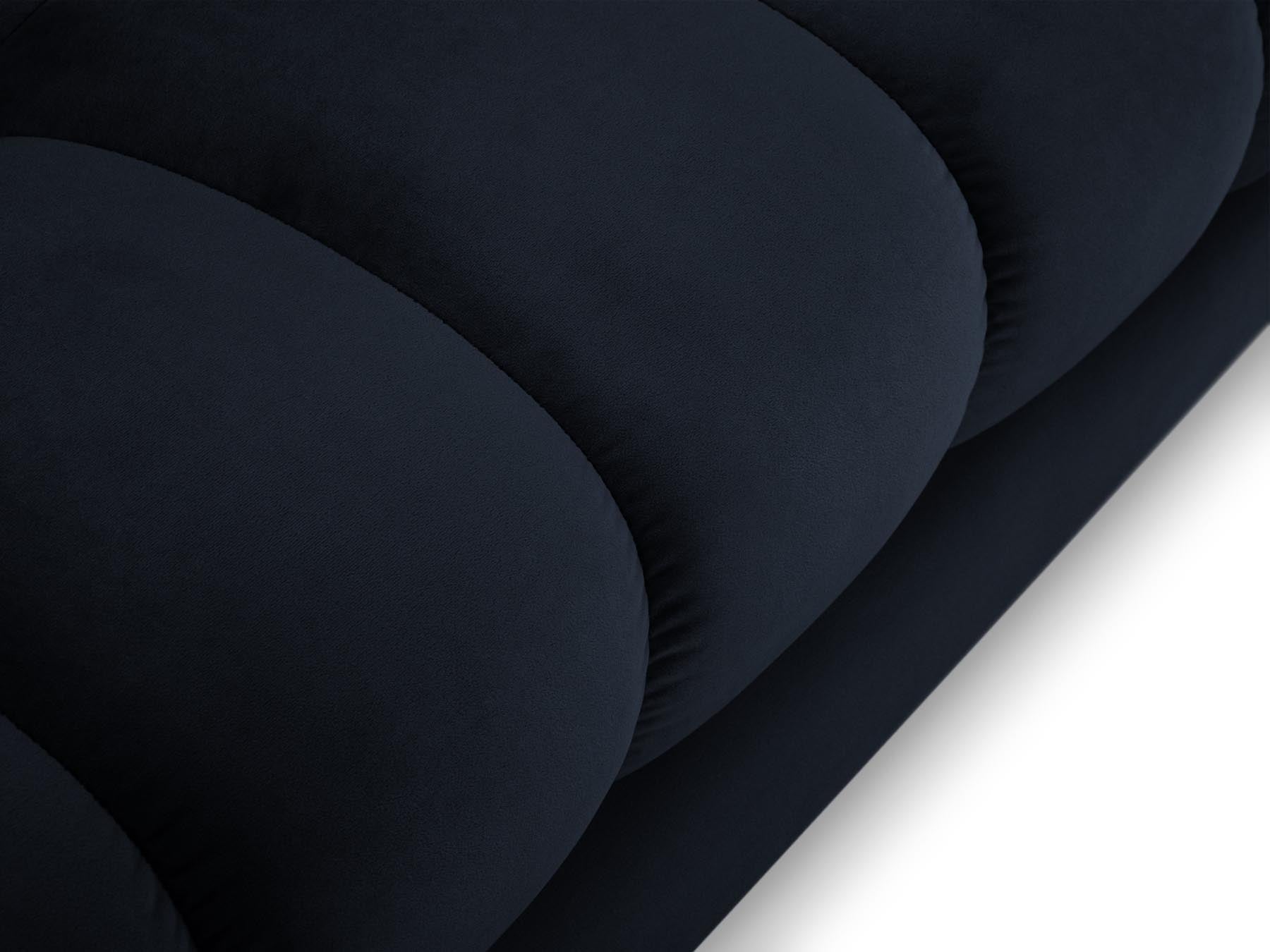 Modernes 5-Sitzer Ecksofa links Bali in stilvollem Blau, perfekt für gemütliche Abende und geschmackvolle Wohnräume.