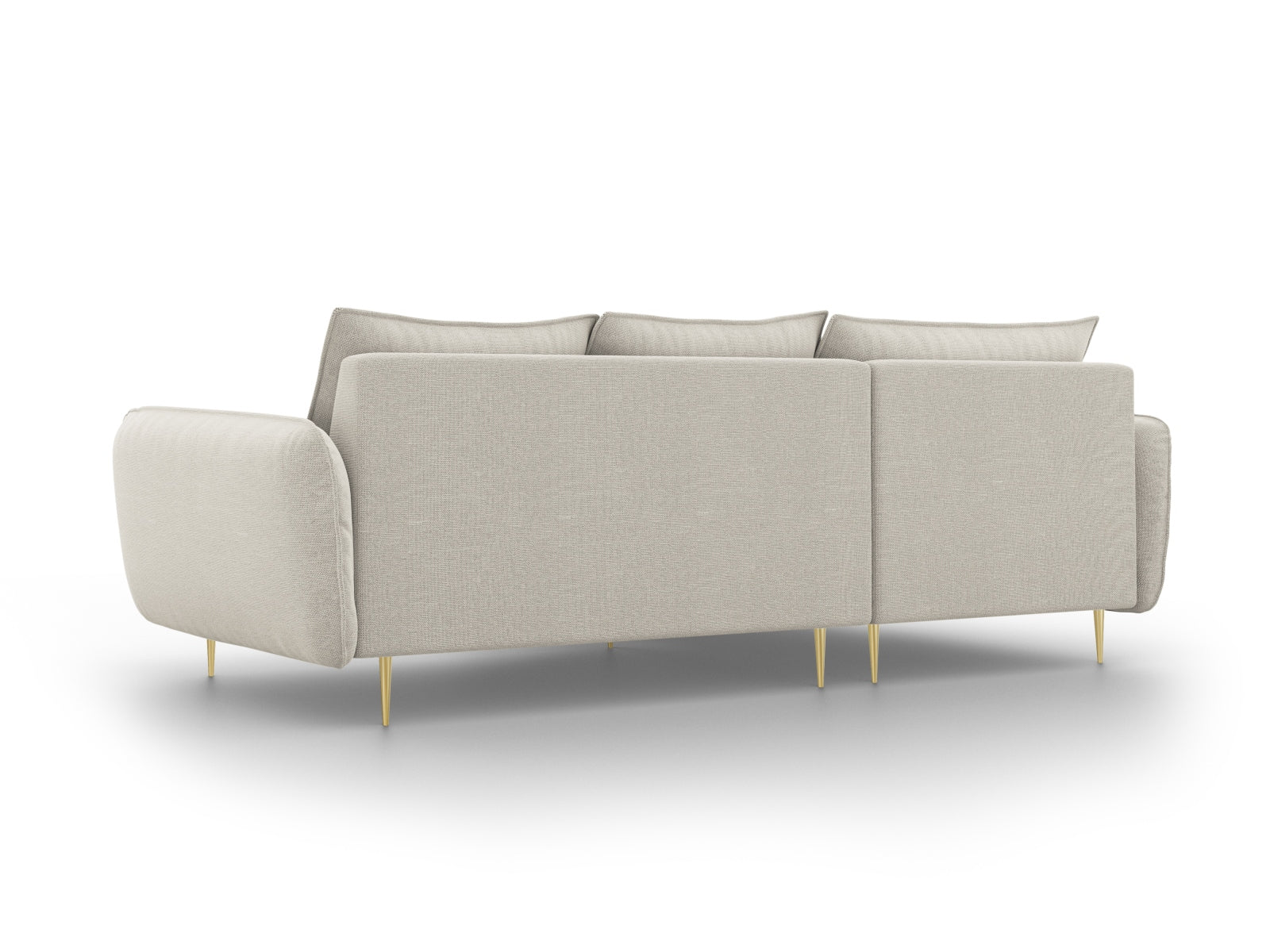Beige Ecksofa links, 5 Sitzer, 170cm, stilvolles Design für komfortable Wohnräume, ideal für entspannte Abende.