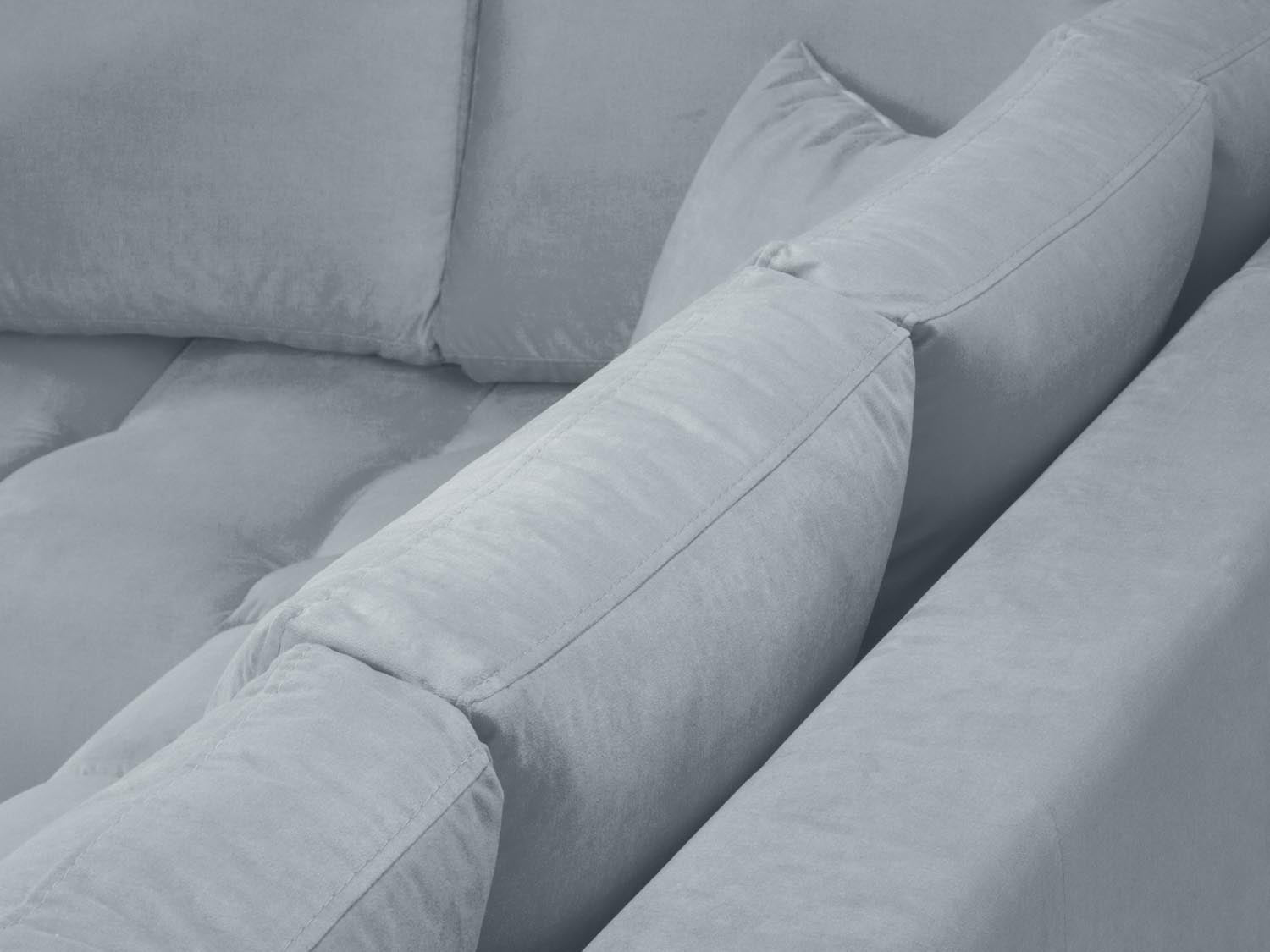 Erleben Sie das stilvolle Hastings Velour links Ecksofa 5 Sitzer von Cosmopolitan Design – ideal für Ihr modernes Wohnzimmer und optimalen Komfort.