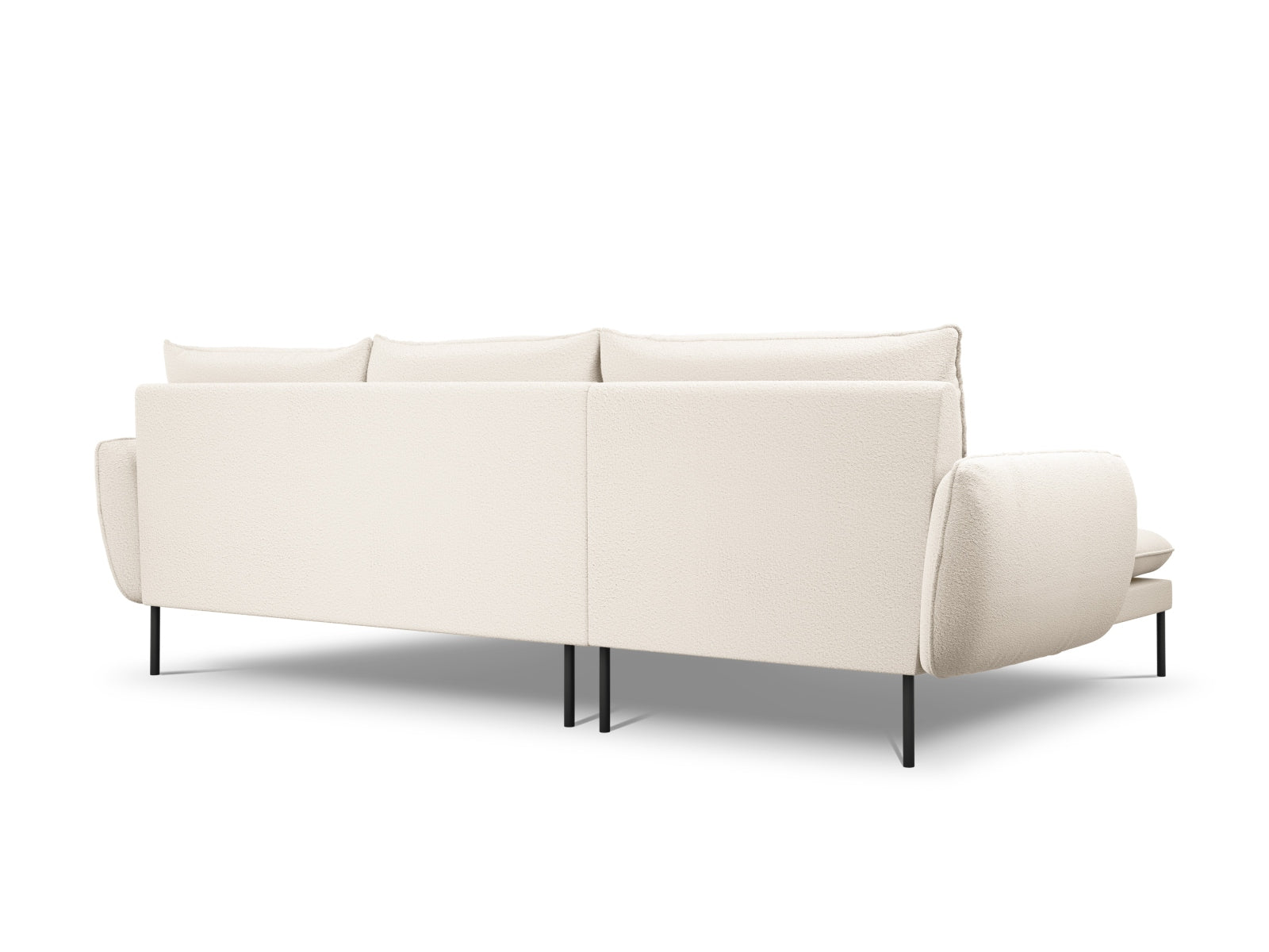 Modernes 5-Sitzer Ecksofa in hochwertigem Boucle-Stoff. Perfekt für gesellige Abende und stilvolle Einrichtung. Entdecken Sie den Komfort!