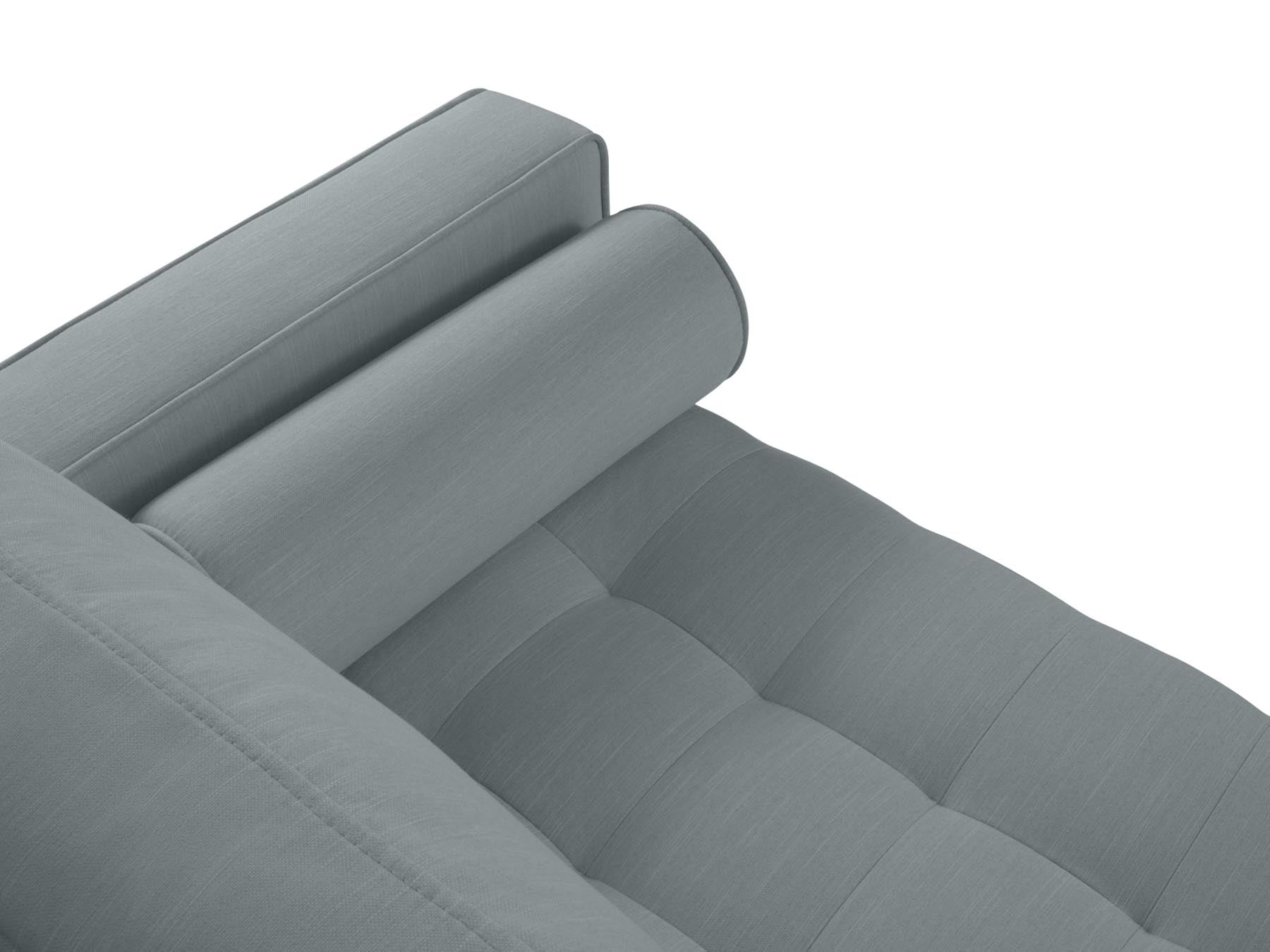 Modernes 4-Sitzer Ecksofa links Aspen in ansprechendem Blue-Melva, perfekt für stilvolle und einladende Wohnbereiche von Cosmopolitan Design.