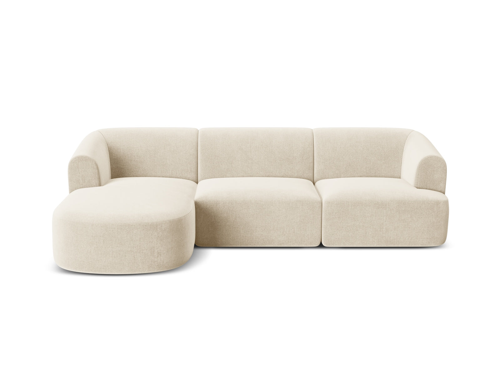Elegantes 4-Sitzer Ecksofa Campi in hellem Beige, ideal für stilvolle Wohnräume, entworfen von Cosmopolitan Design.