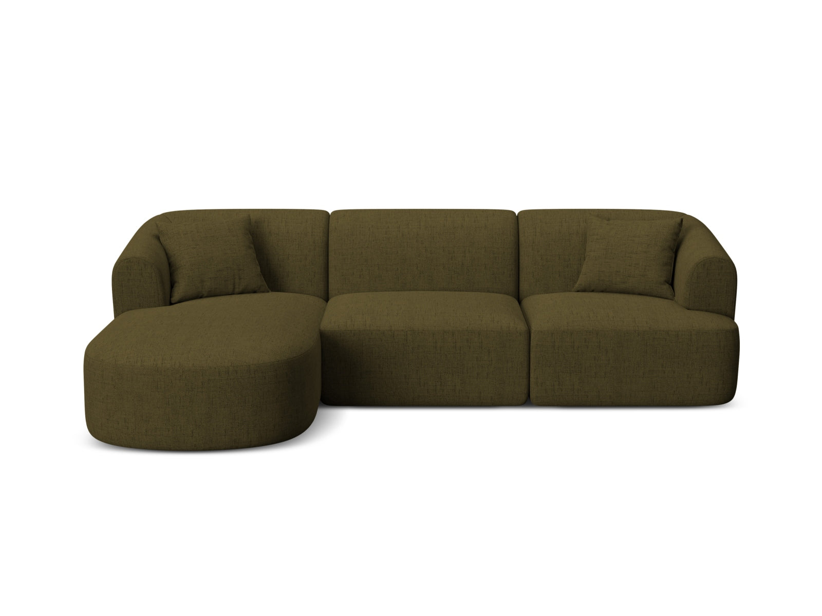 4-Sitzer Ecksofa links modular Campi in Green-Moly präsentiert im Onlineshop von KAQTU Design AG. Ecksofa links ist von Cosmopolitan Design