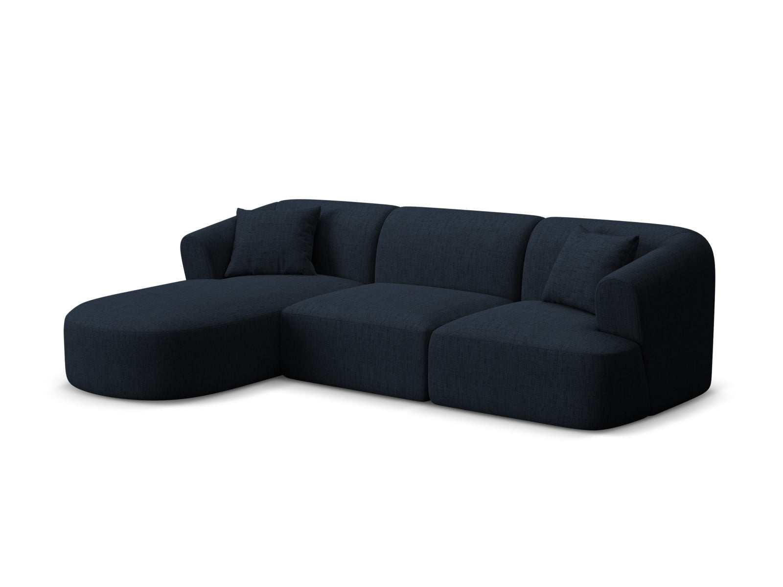 Modulares 4-Sitzer Ecksofa Campi in Royal Blue-Moly, stilvoll und komfortabel, ideal für moderne Wohnräume.