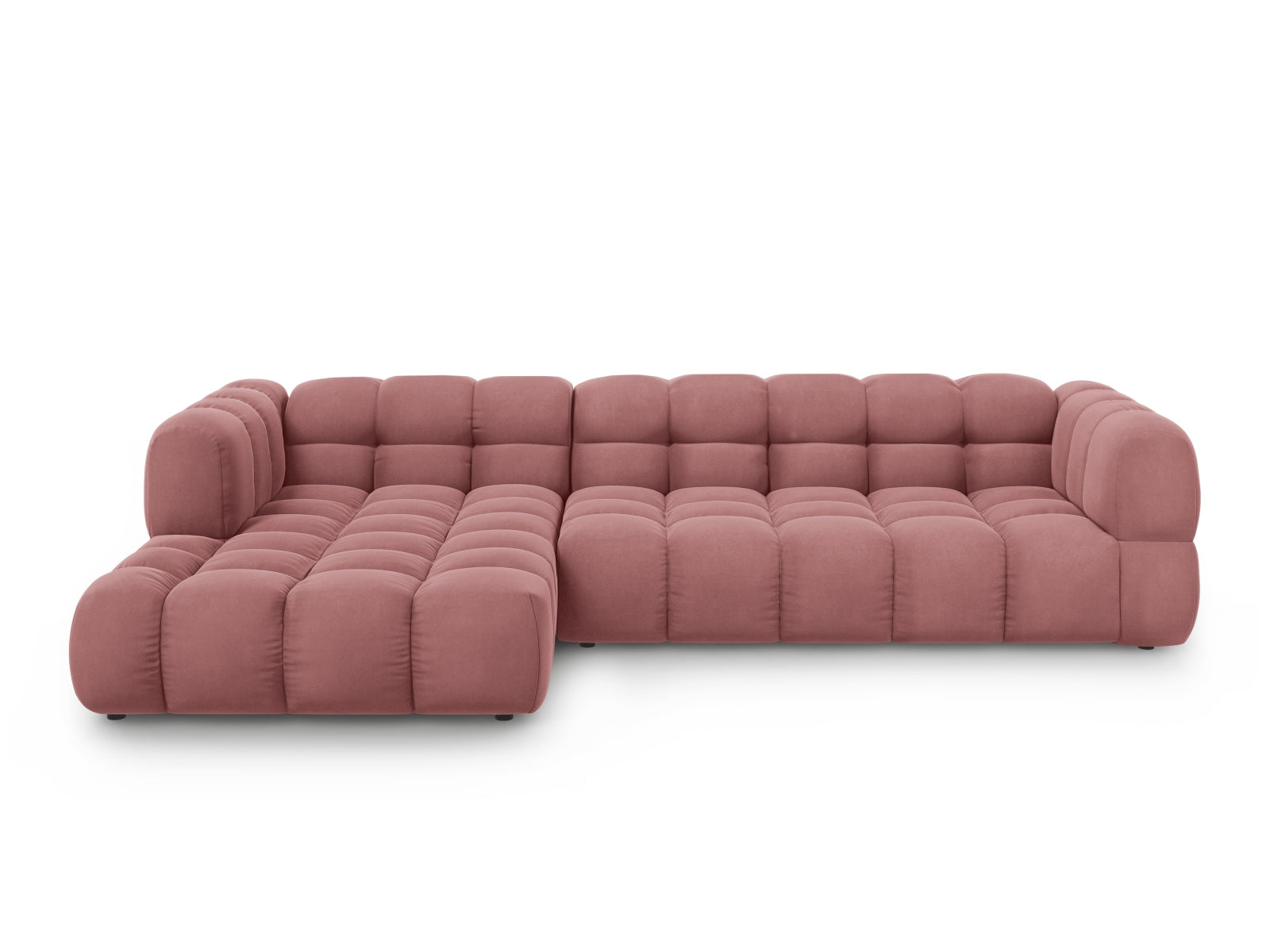 Sky Velour modulares Ecksofa links 4 Sitzer 162cm in Flamingo-Casino präsentiert im Onlineshop von KAQTU Design AG. L-Sofa links ist von Cosmopolitan Design