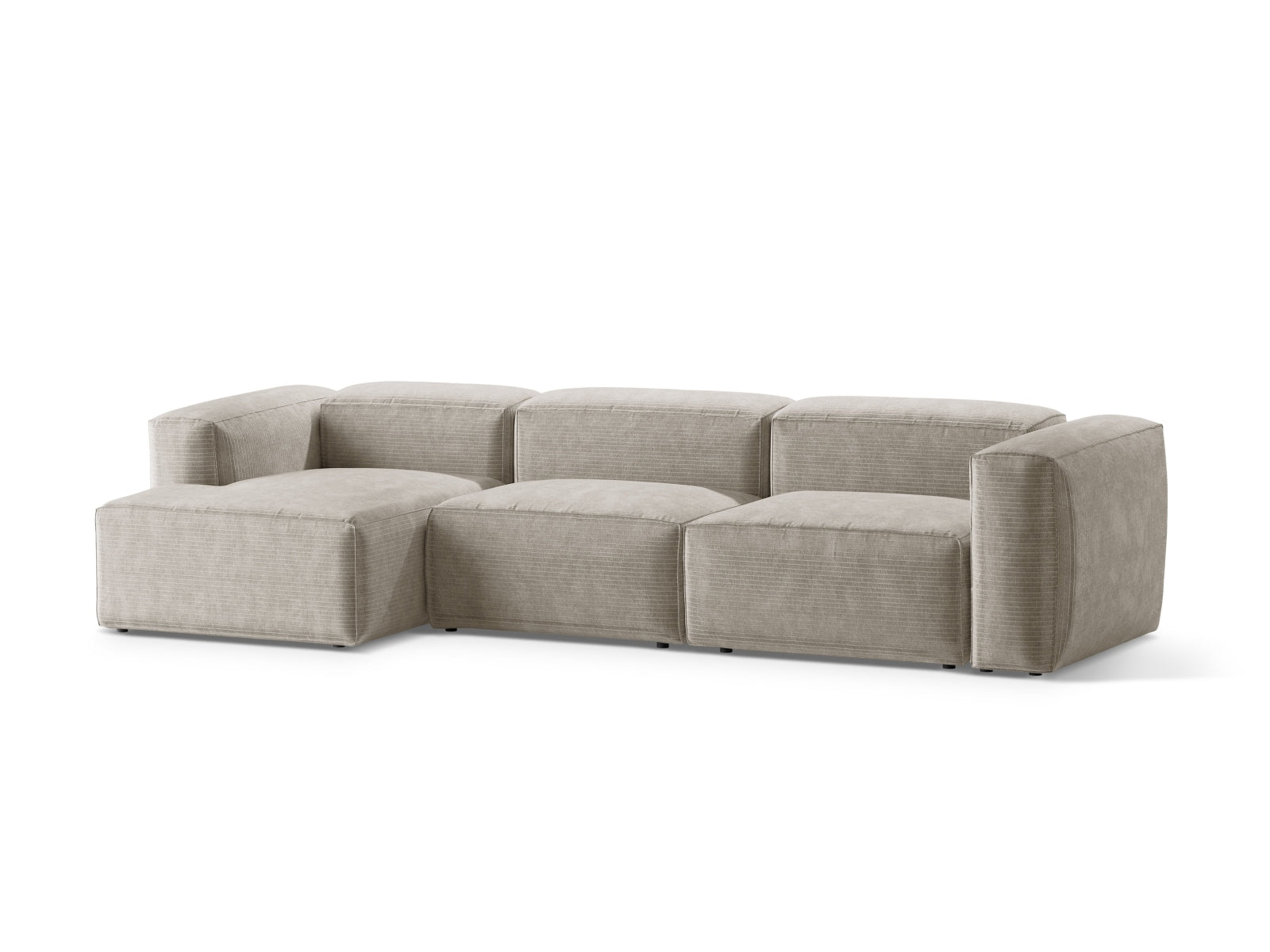 Bergamo Modulares Ecksofa links 4 Sitzer in Ivory-Perla präsentiert im Onlineshop von KAQTU Design AG. Ecksofa links ist von Cosmopolitan Design