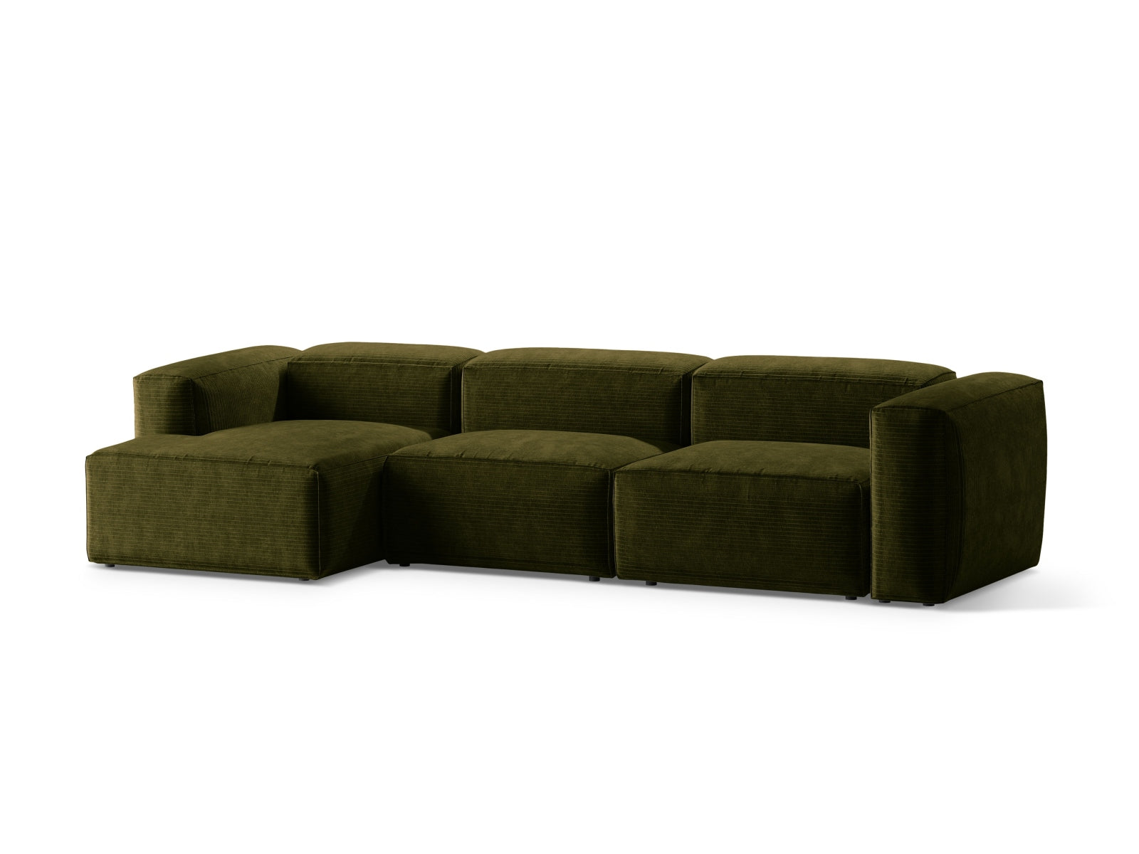 Bergamo Modulares Ecksofa links 4 Sitzer in Green-Perla präsentiert im Onlineshop von KAQTU Design AG. Ecksofa links ist von Cosmopolitan Design