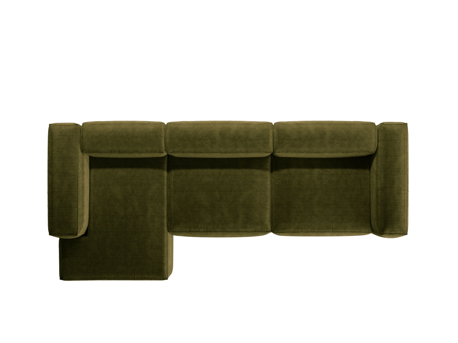 Bergamo Modulares Ecksofa links 4 Sitzer in Green-Perla präsentiert im Onlineshop von KAQTU Design AG. Ecksofa links ist von Cosmopolitan Design