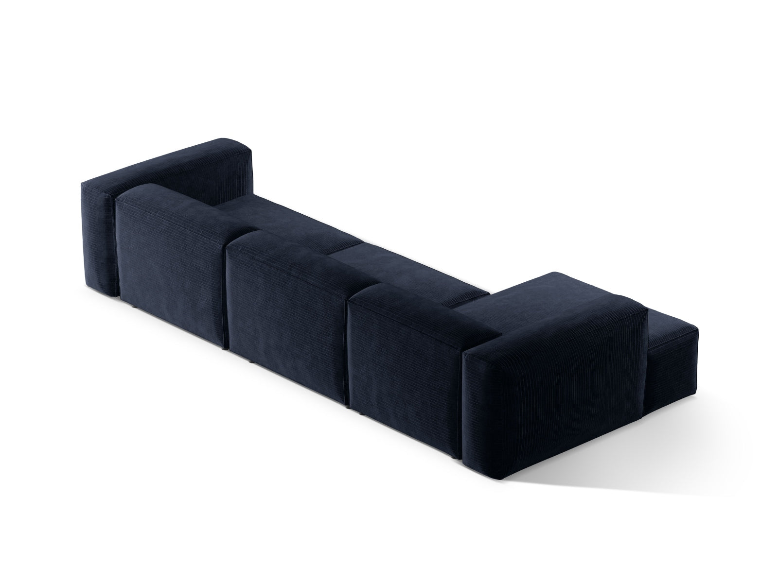 Bergamo Modulares Ecksofa links 4 Sitzer in Navy Blue-Perla präsentiert im Onlineshop von KAQTU Design AG. Ecksofa links ist von Cosmopolitan Design
