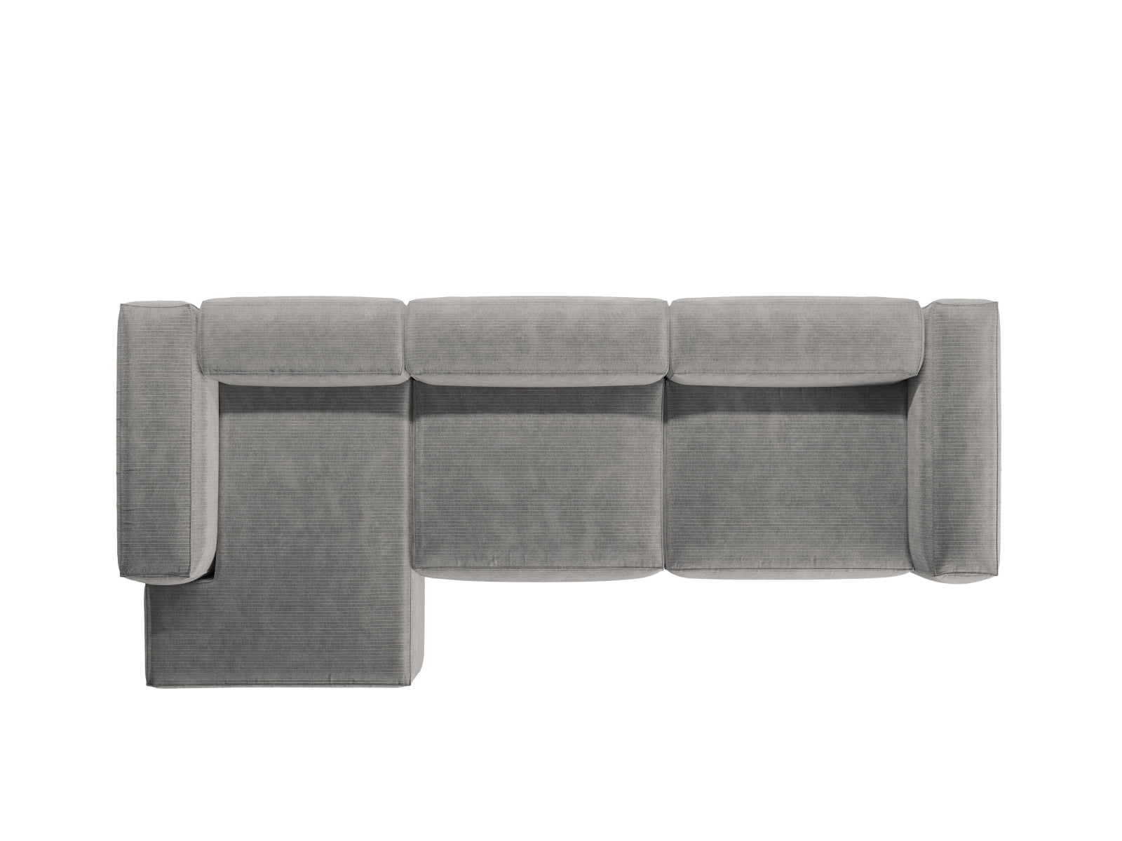 Bergamo Modulares Ecksofa links 4 Sitzer in Light Grey-Perla präsentiert im Onlineshop von KAQTU Design AG. Ecksofa links ist von Cosmopolitan Design