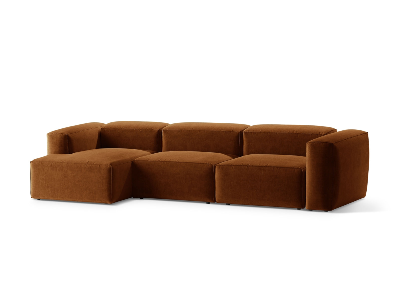 Bergamo Modulares Ecksofa links 4 Sitzer in Brick-Liberty präsentiert im Onlineshop von KAQTU Design AG. Ecksofa links ist von Cosmopolitan Design