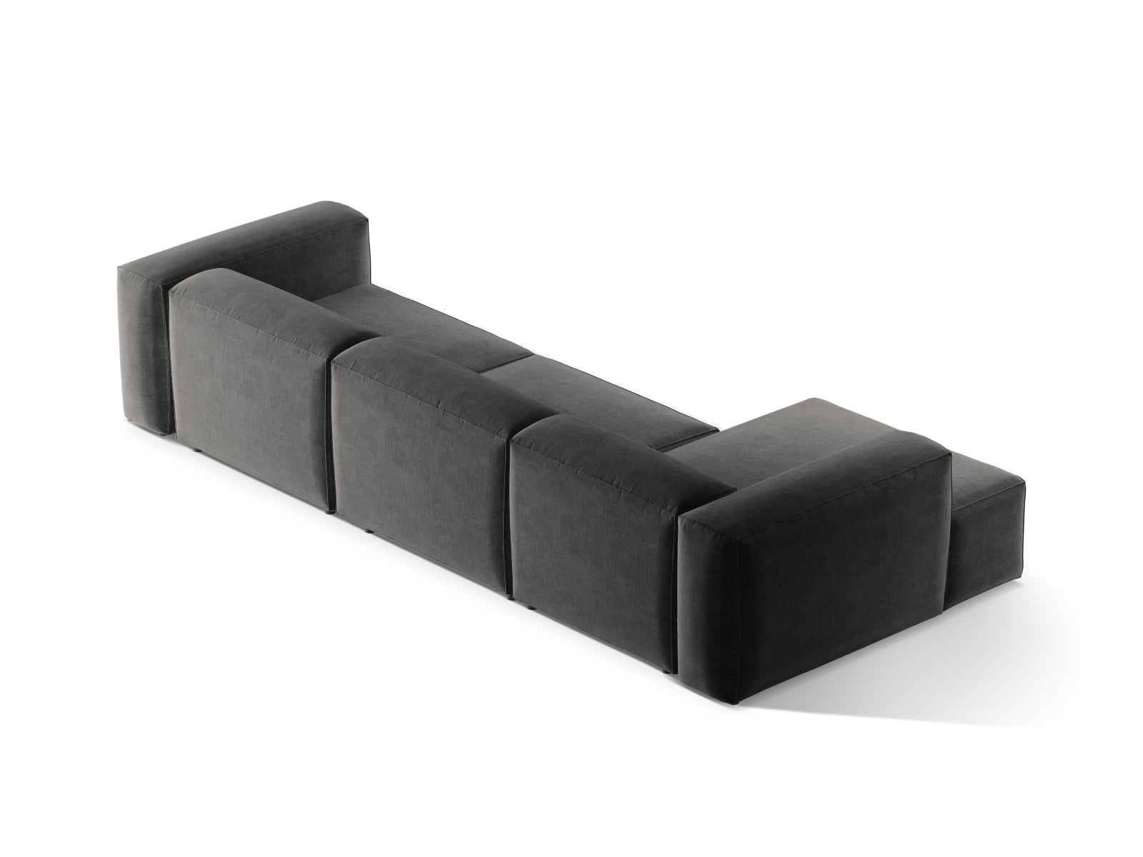Bergamo Modulares Ecksofa links 4 Sitzer in Graphite-Liberty präsentiert im Onlineshop von KAQTU Design AG. Ecksofa links ist von Cosmopolitan Design
