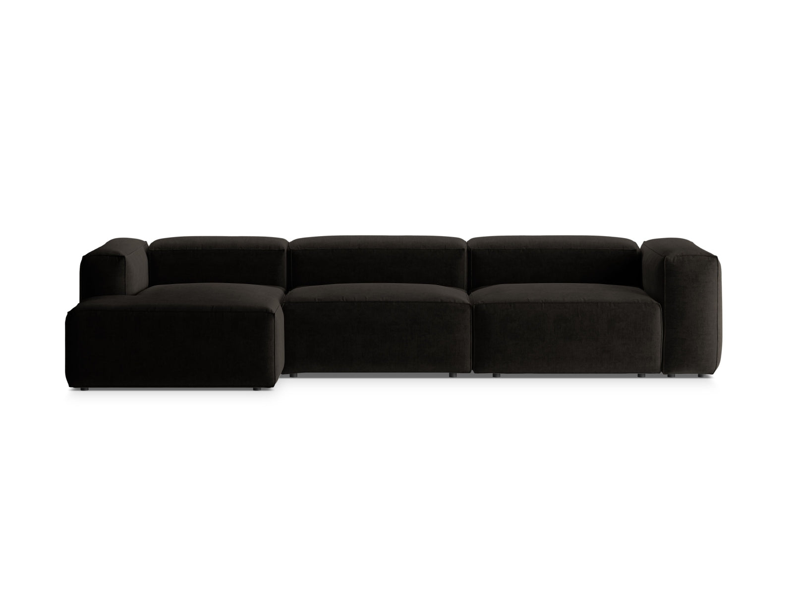 Bergamo Modulares Ecksofa links 4 Sitzer in Black-Liberty präsentiert im Onlineshop von KAQTU Design AG. Ecksofa links ist von Cosmopolitan Design