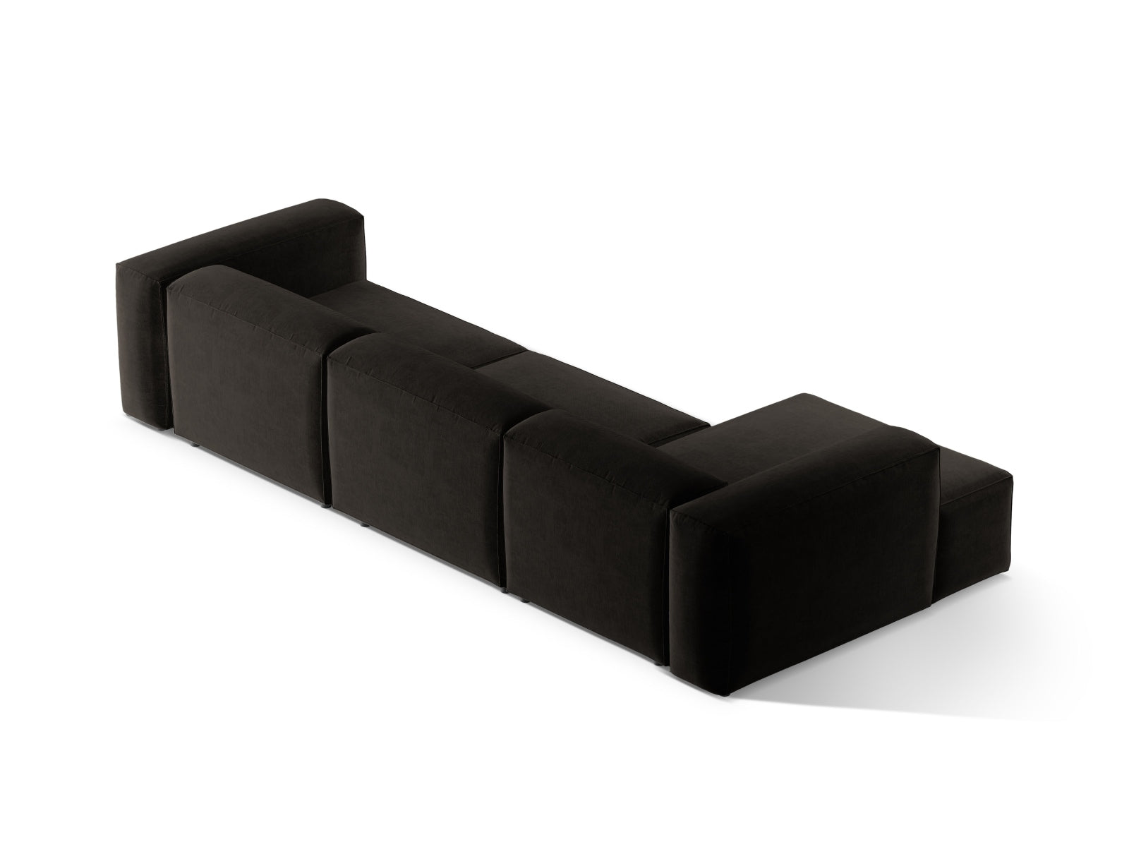 Bergamo Modulares Ecksofa links 4 Sitzer in Black-Liberty präsentiert im Onlineshop von KAQTU Design AG. Ecksofa links ist von Cosmopolitan Design