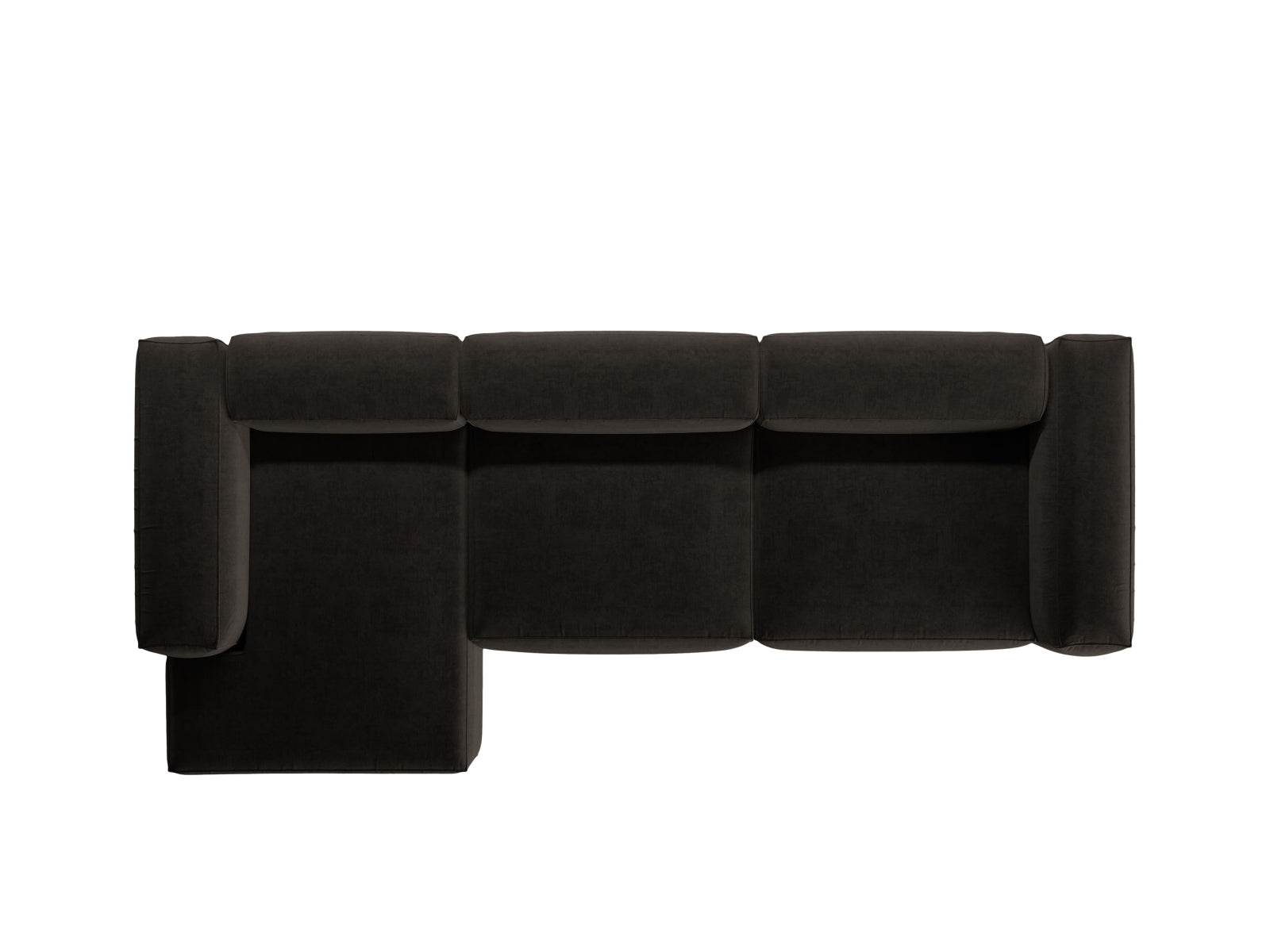 Bergamo Modulares Ecksofa links 4 Sitzer in Black-Liberty präsentiert im Onlineshop von KAQTU Design AG. Ecksofa links ist von Cosmopolitan Design
