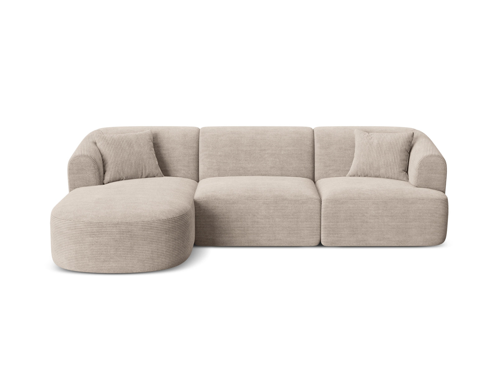 4-Sitzer Ecksofa links modular Campi in Cappuccino-Lincoln D präsentiert im Onlineshop von KAQTU Design AG. Ecksofa links ist von Cosmopolitan Design