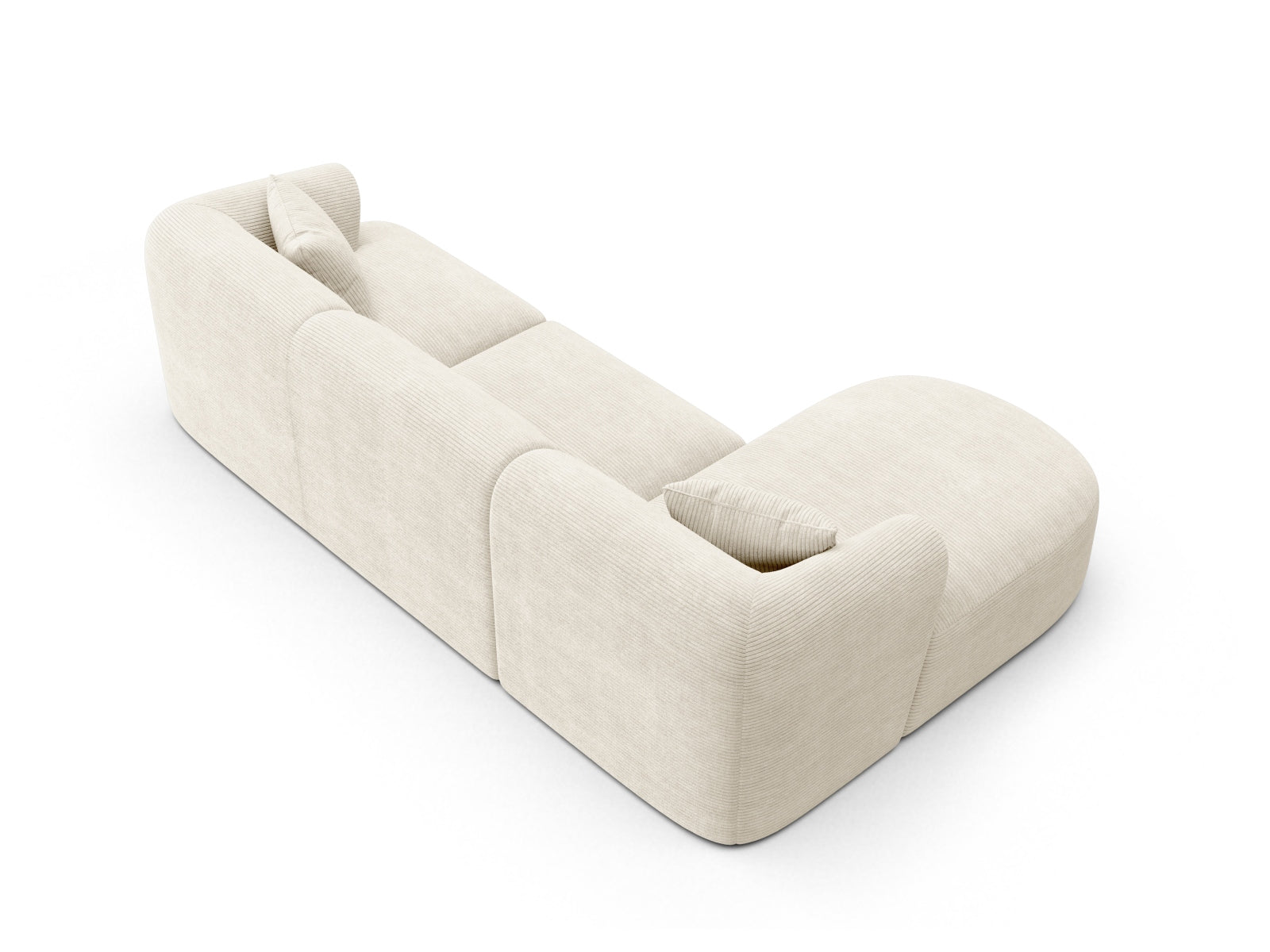 Stylisches 4-Sitzer Ecksofa Campi in Ivory-Lincoln, perfekt für entspannte Abende und zeitgemäße Einrichtungsideen.