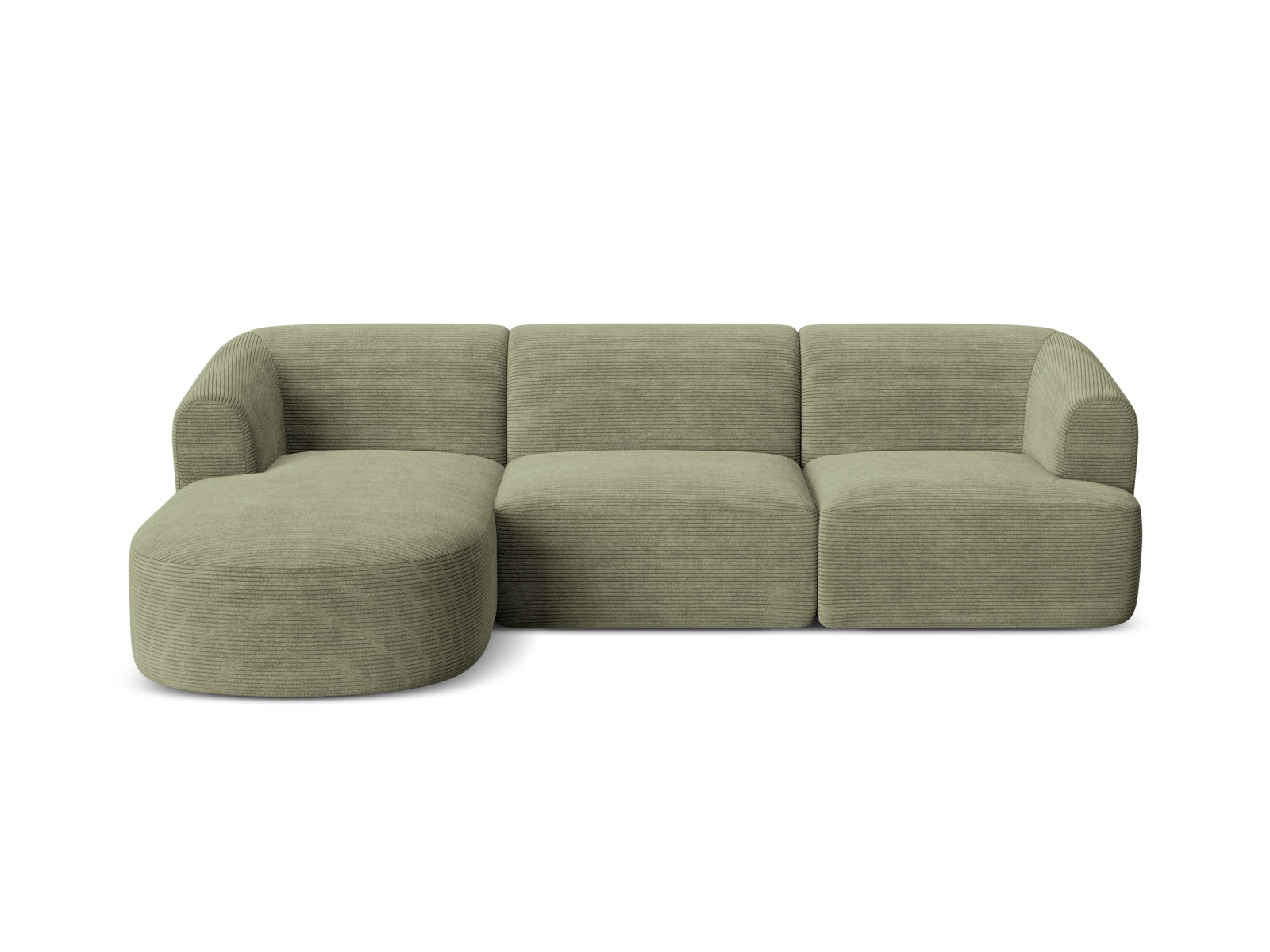 Modulares 4-Sitzer Ecksofa Campi in modernem Moss Green, ideal für gemütliche Wohnräume und individuelle Einrichtungslösungen.