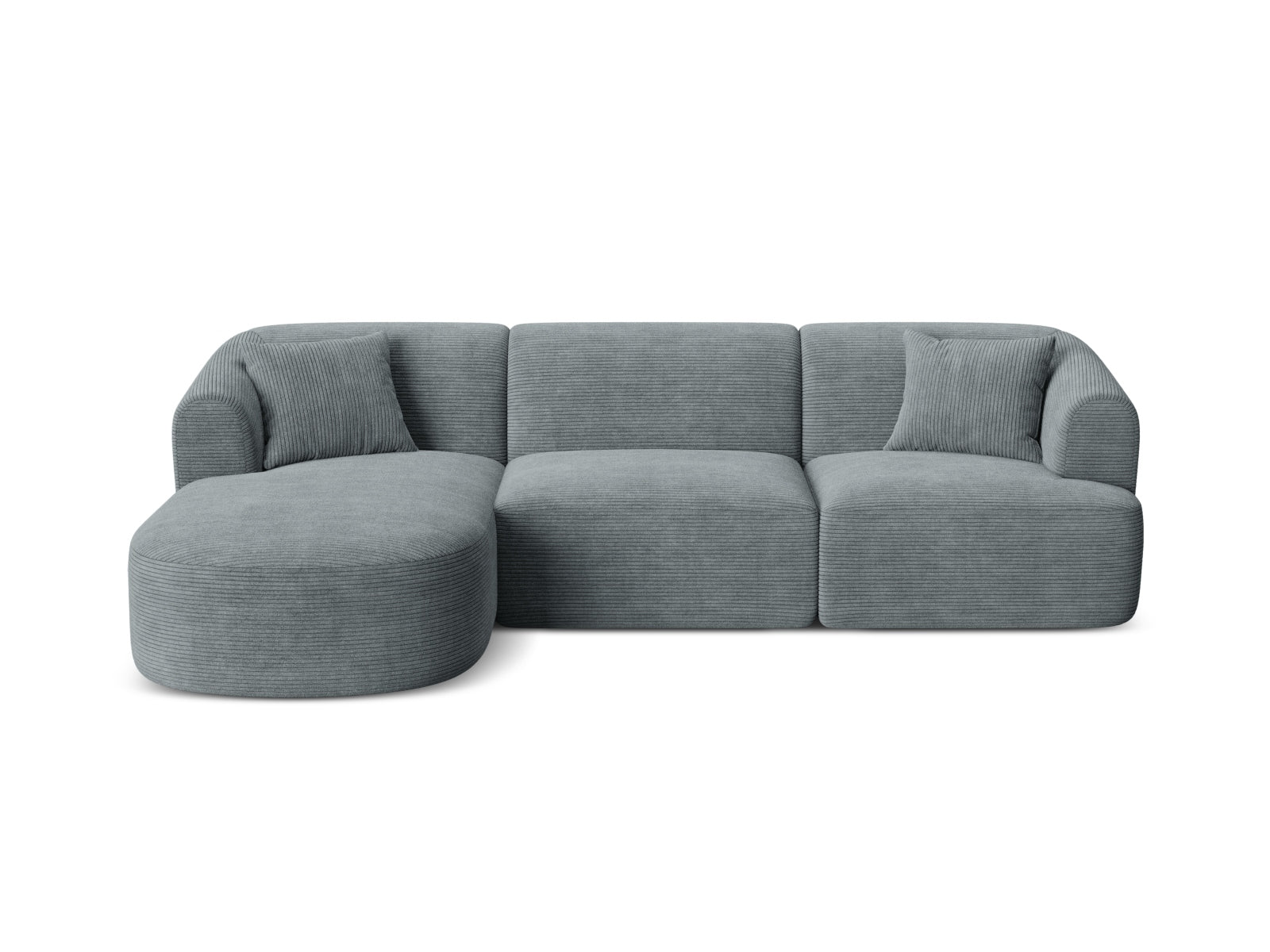 4-Sitzer Ecksofa links modular Campi in Dark Grey-Lincoln D präsentiert im Onlineshop von KAQTU Design AG. Ecksofa links ist von Cosmopolitan Design