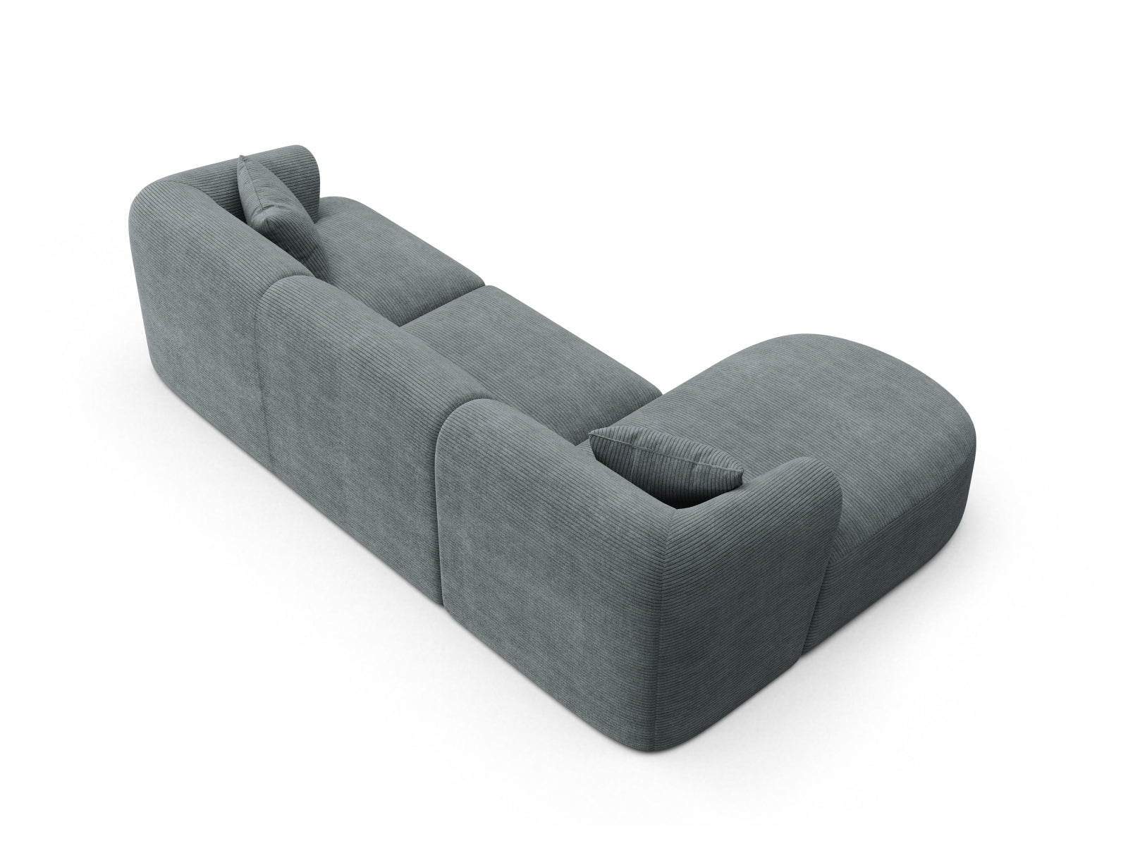 Stylisches 4-Sitzer Ecksofa Campi in elegantem Dunkelgrau, linksseitig, perfekt für entspannte Stunden und gesellige Zusammenkünfte.