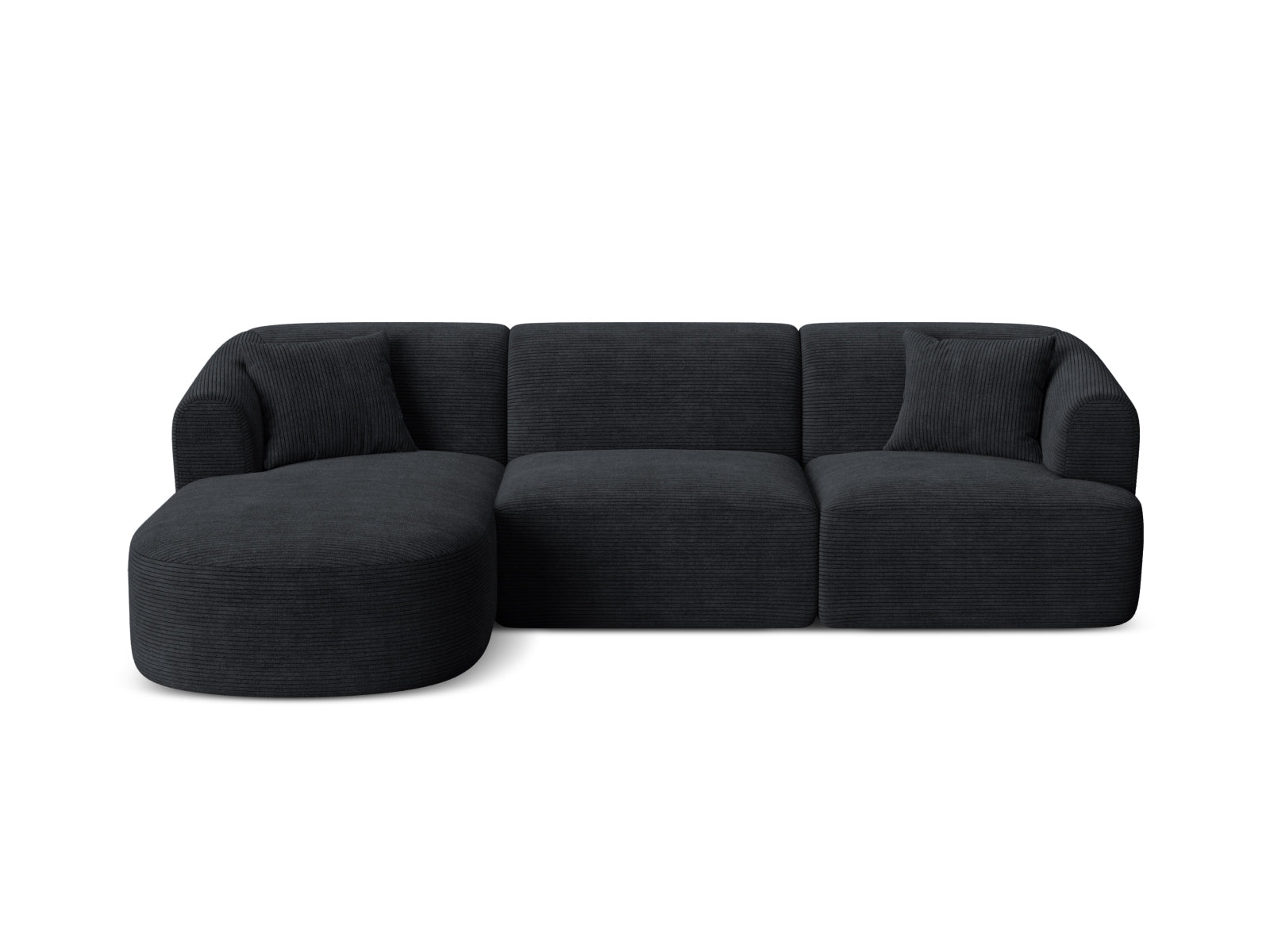 4-Sitzer Ecksofa links modular Campi in Black-Lincoln D präsentiert im Onlineshop von KAQTU Design AG. Ecksofa links ist von Cosmopolitan Design