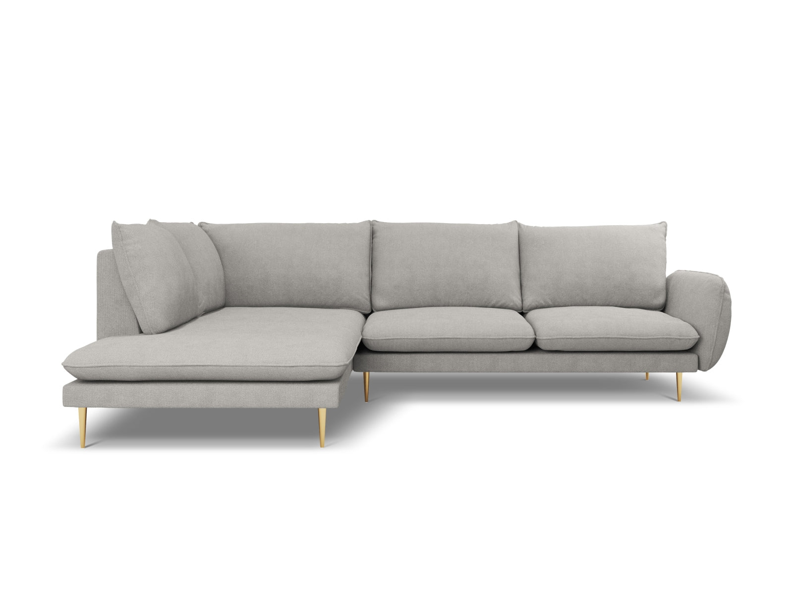 Entdecken Sie das elegante Vienna Ecksofa links 6 Sitzer 185cm von Cosmopolitan Design – der perfekte Mittelpunkt für Ihr modernes Wohnzimmer!
