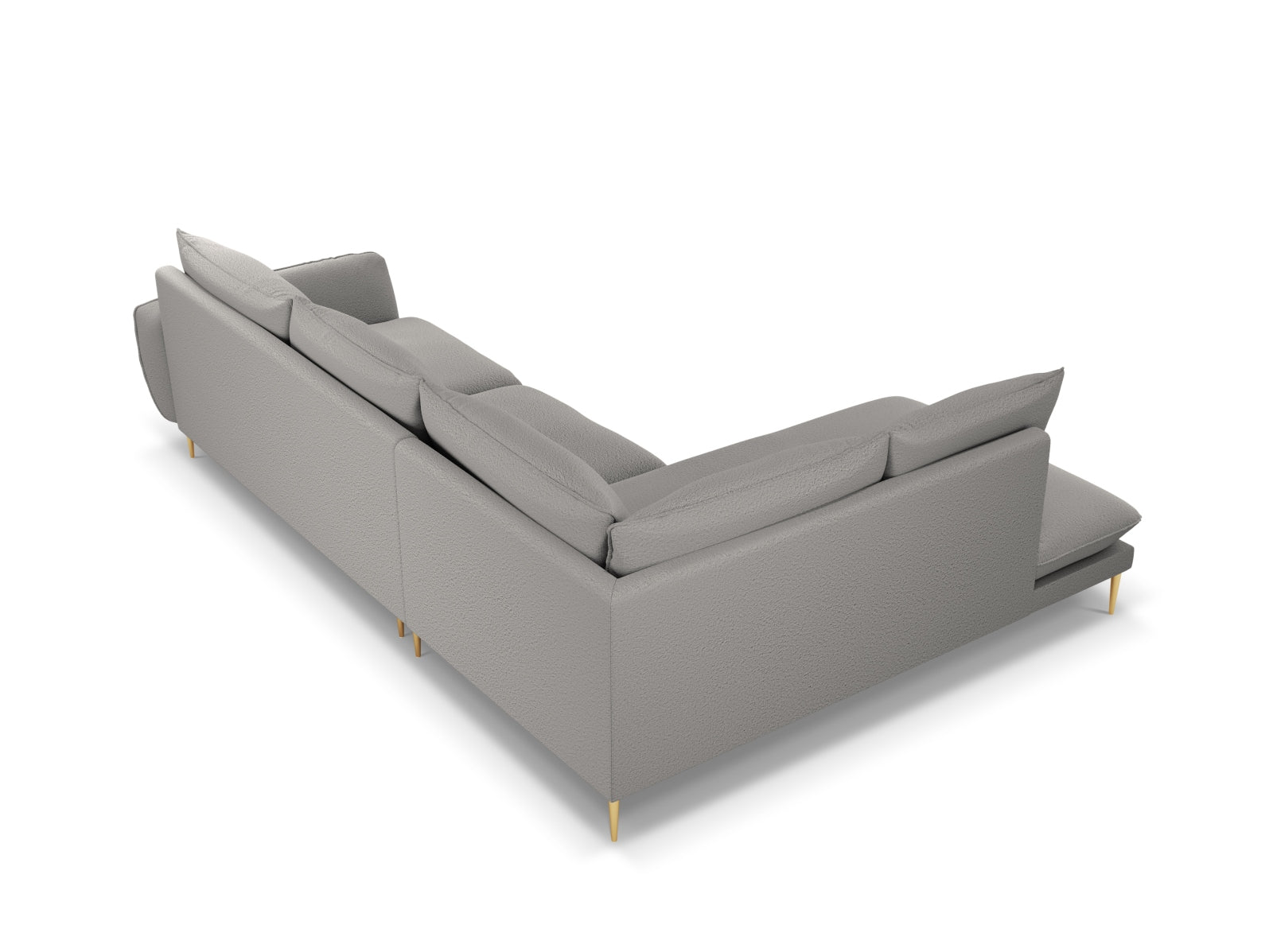 Erleben Sie das Vienna Boucle Ecksofa links für 6 Personen. Mit hochwertigem Boucle-Stoff und ergonomischem Design vereint es Stil und Komfort.