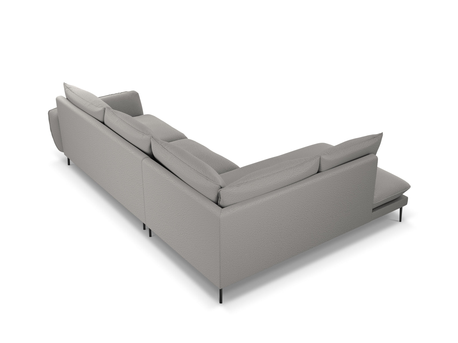 Erleben Sie das Vienna Boucle Ecksofa links für 6 Personen. Mit hochwertigem Boucle-Stoff und ergonomischem Design vereint es Stil und Komfort.