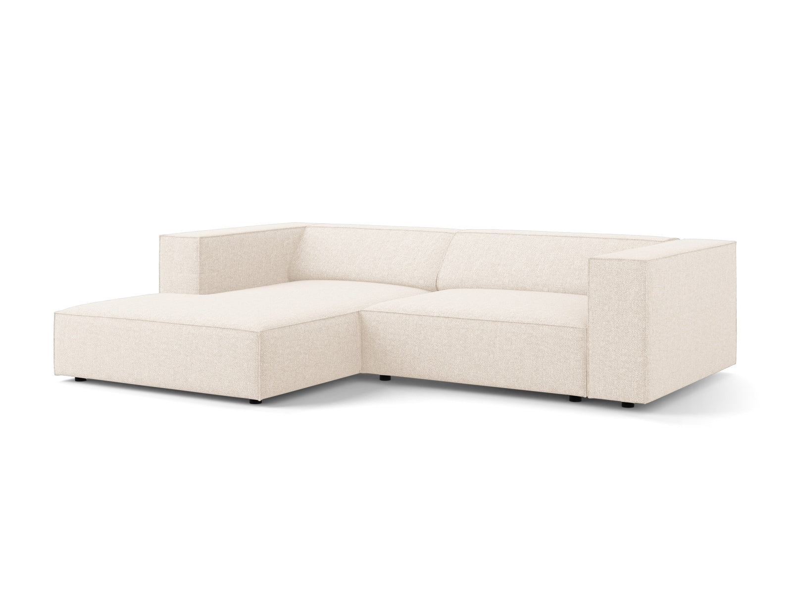 Erleben Sie das stilvolle Arendal Ecksofa links 3-Sitzer von Cosmopolitan Design – ideal für Ihr modernes Wohnzimmer, vereint Eleganz und Gemütlichkeit.