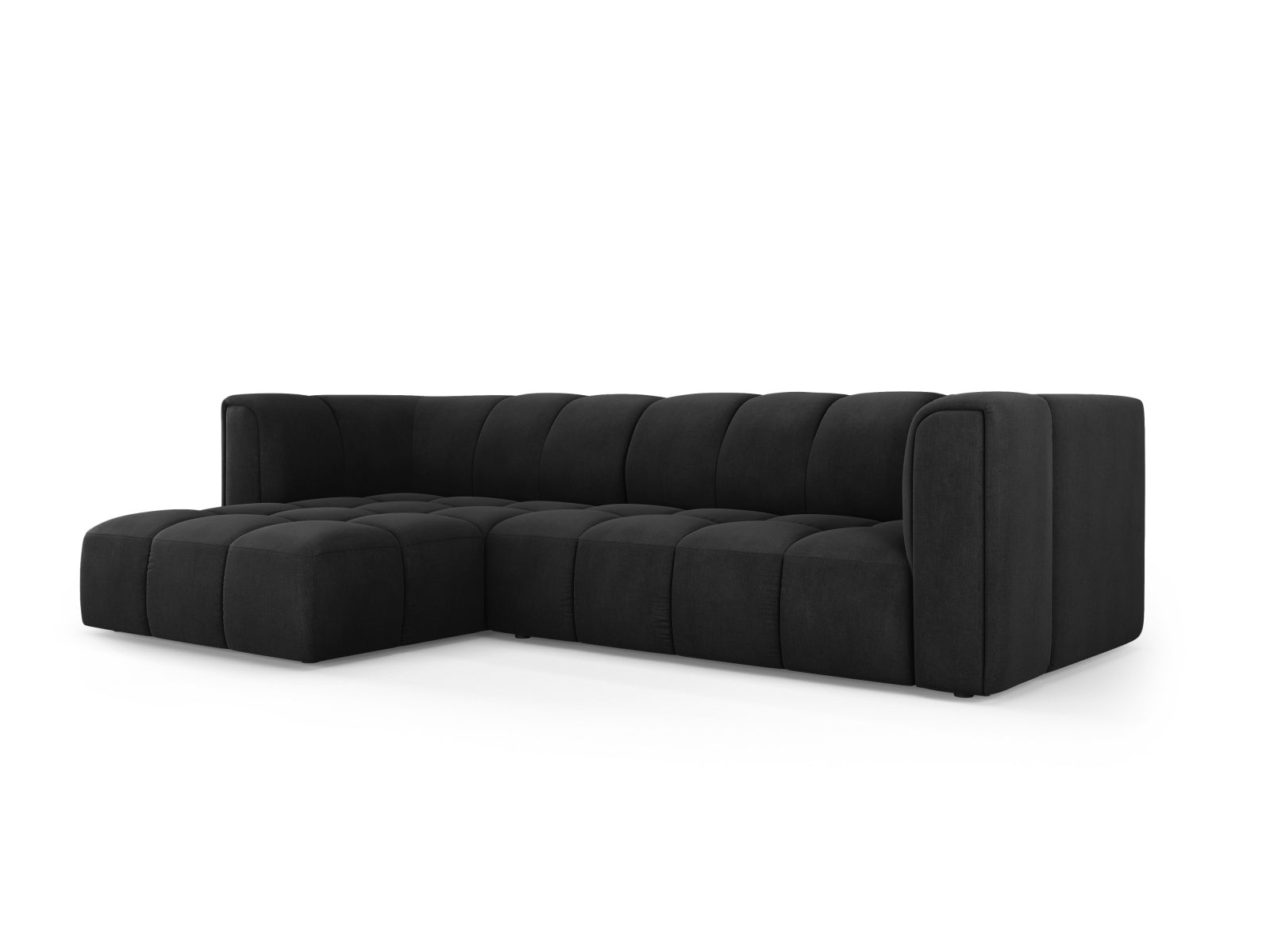 Modulares 3-Sitzer Ecksofa Moritz in stilvollem Black-Rebel, ideal für moderne Wohnräume, präsentiert von Cosmopolitan Design.