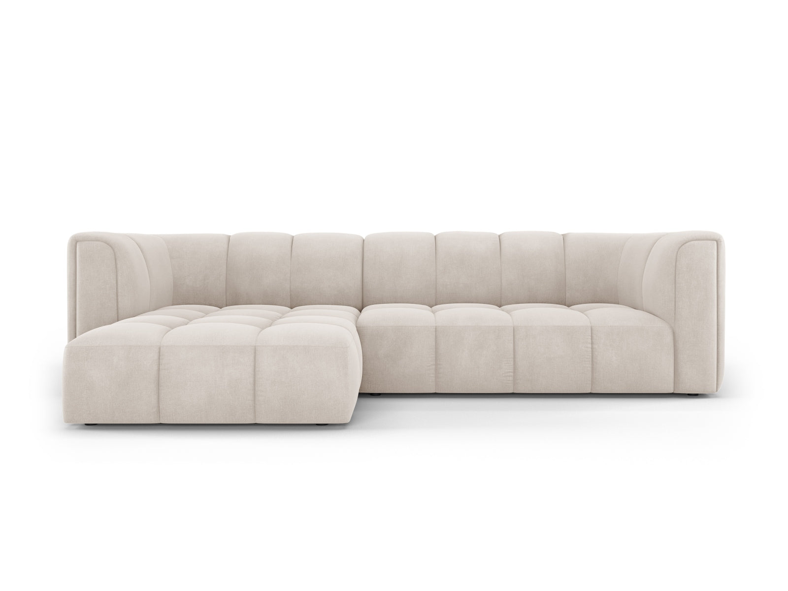 3-Sitzer Ecksofa links modular Moritz in Beige-Rebel präsentiert im Onlineshop von KAQTU Design AG. Ecksofa links ist von Cosmopolitan Design