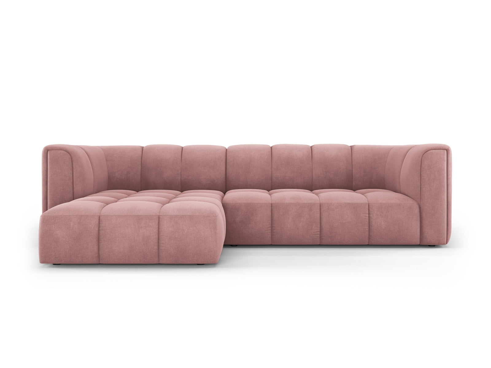 3-Sitzer Ecksofa links modular Moritz in Pink-Rebel präsentiert im Onlineshop von KAQTU Design AG. Ecksofa links ist von Cosmopolitan Design