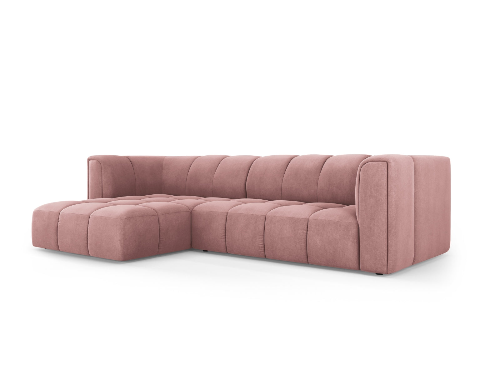 Modulares 3-Sitzer Ecksofa Moritz in stilvollem Pink-Rebel, ideal für moderne Wohnräume, präsentiert von Cosmopolitan Design.