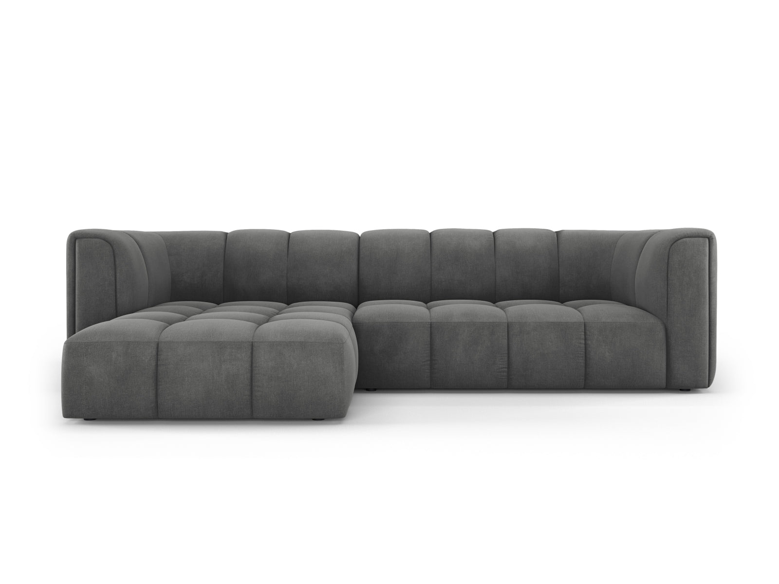 3-Sitzer Ecksofa links modular Moritz in Dark Grey-Rebel präsentiert im Onlineshop von KAQTU Design AG. Ecksofa links ist von Cosmopolitan Design