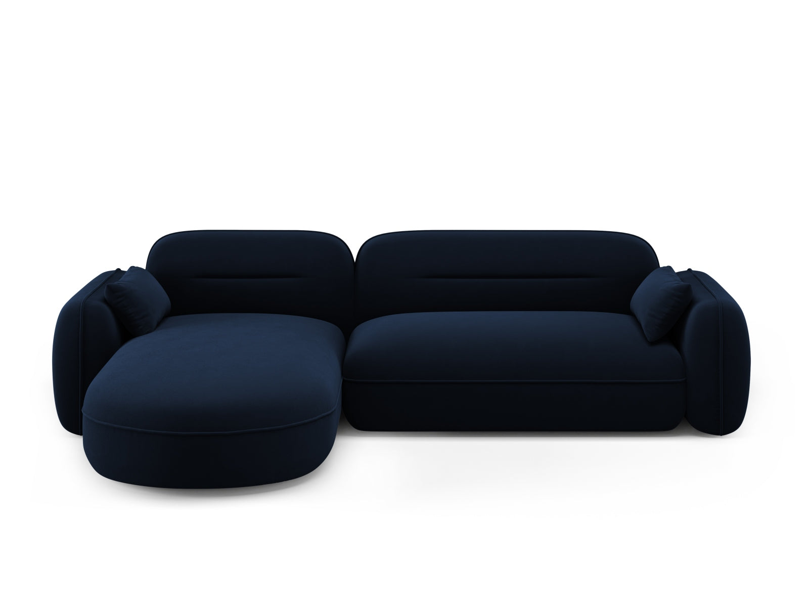 Sydney Velour Modular Ecksofa links 4 Sitzer in Royal Blue präsentiert im Onlineshop von KAQTU Design AG. Ecksofa links ist von Cosmopolitan Design