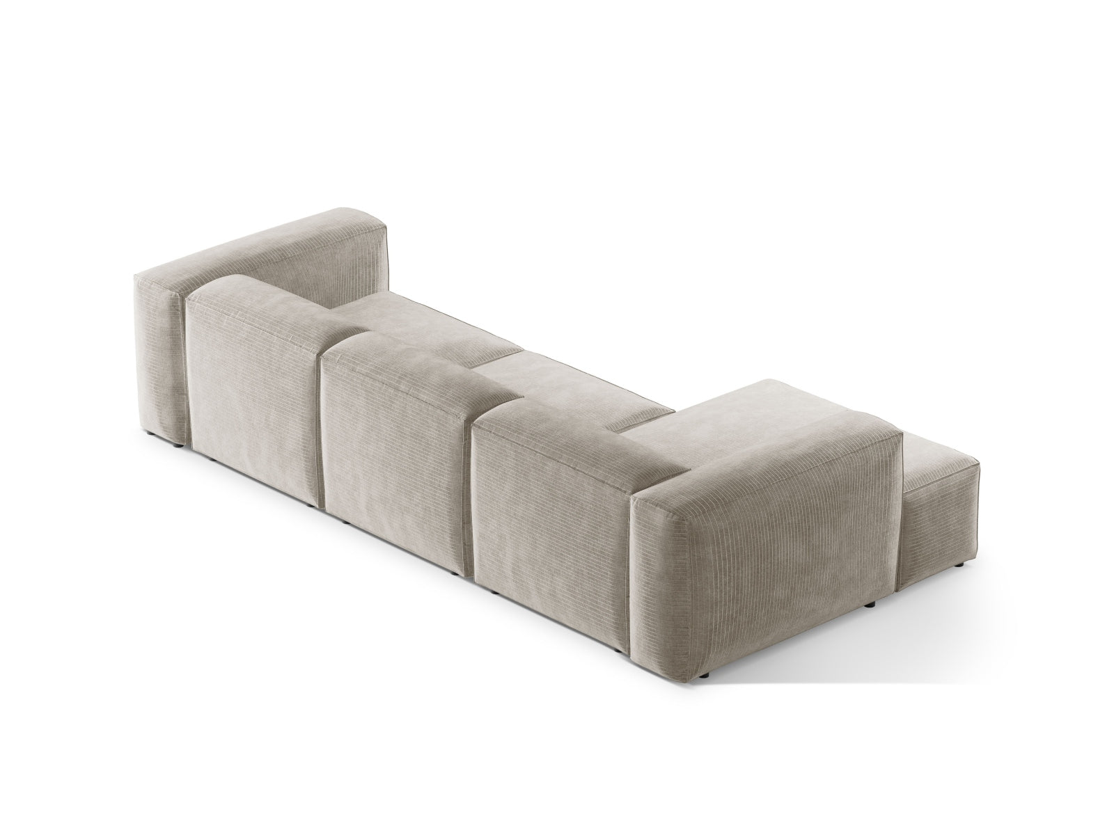 Bergamo Modulares Ecksofa links 3 Sitzer in Ivory-Perla präsentiert im Onlineshop von KAQTU Design AG. Ecksofa links ist von Cosmopolitan Design