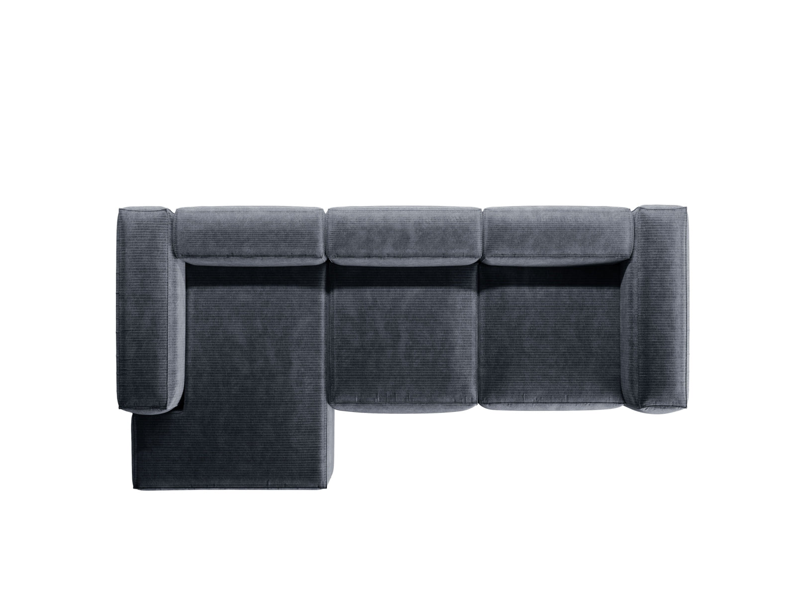 Bergamo Modulares Ecksofa links 3 Sitzer in Muted Blue-Perla präsentiert im Onlineshop von KAQTU Design AG. Ecksofa links ist von Cosmopolitan Design