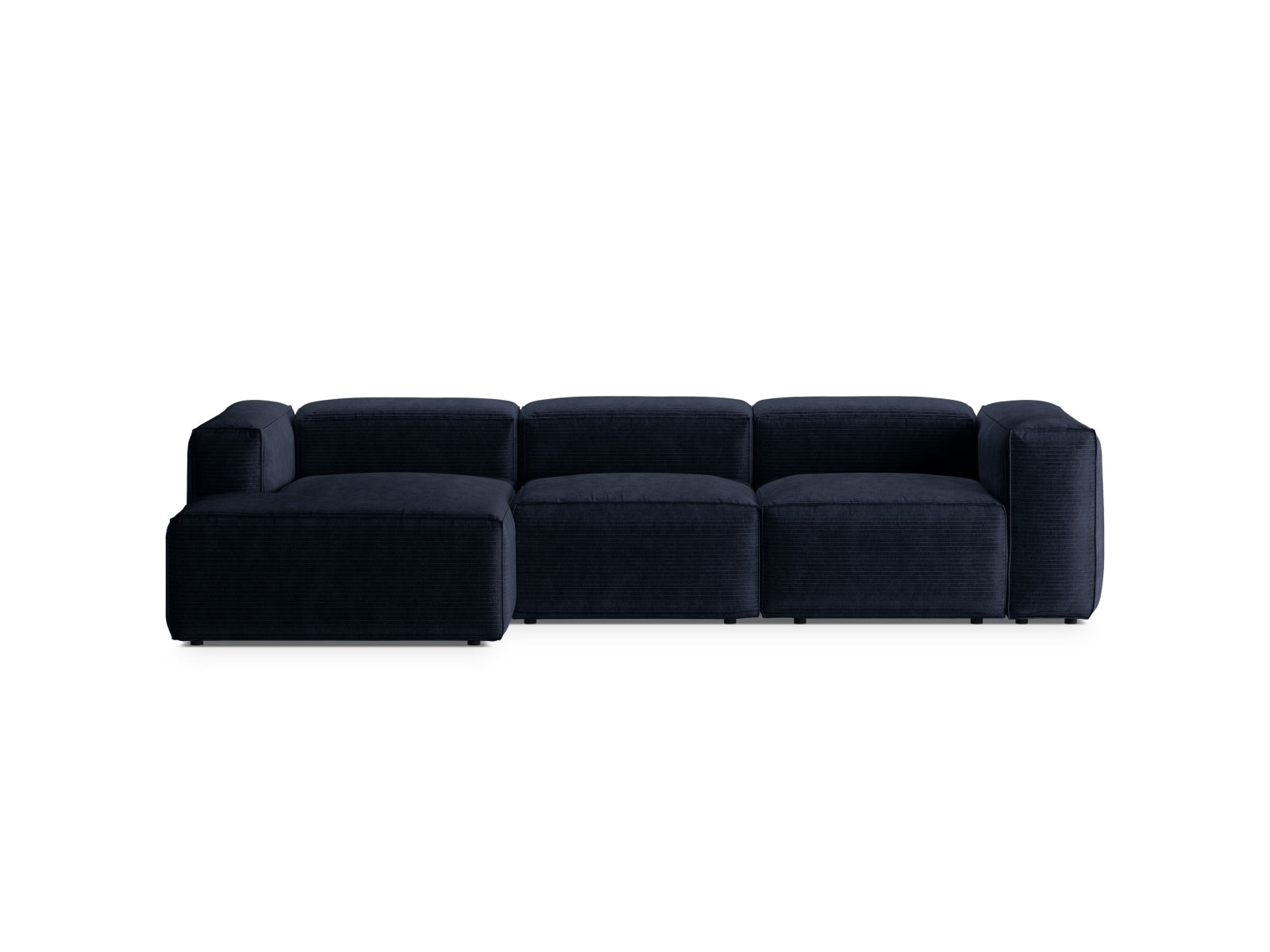 Bergamo Modulares Ecksofa links 3 Sitzer in Navy Blue-Perla präsentiert im Onlineshop von KAQTU Design AG. Ecksofa links ist von Cosmopolitan Design