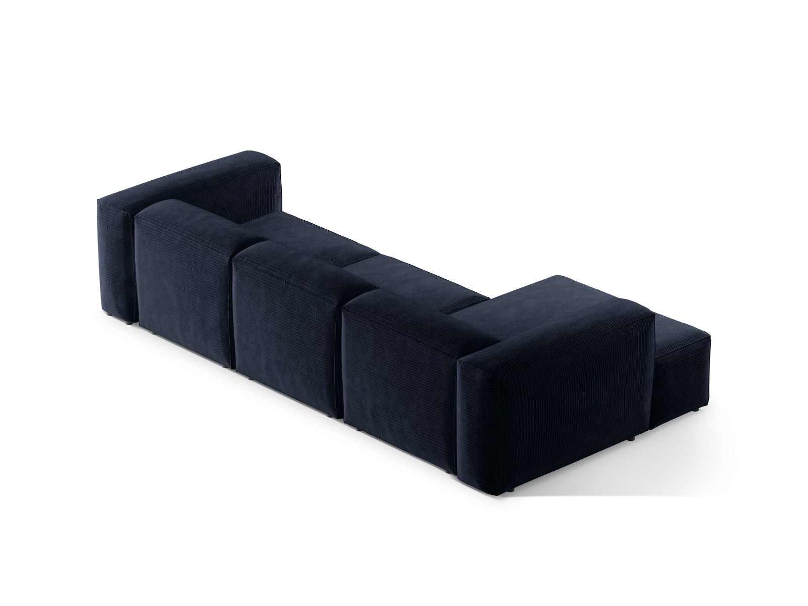 Bergamo Modulares Ecksofa links 3 Sitzer in Navy Blue-Perla präsentiert im Onlineshop von KAQTU Design AG. Ecksofa links ist von Cosmopolitan Design