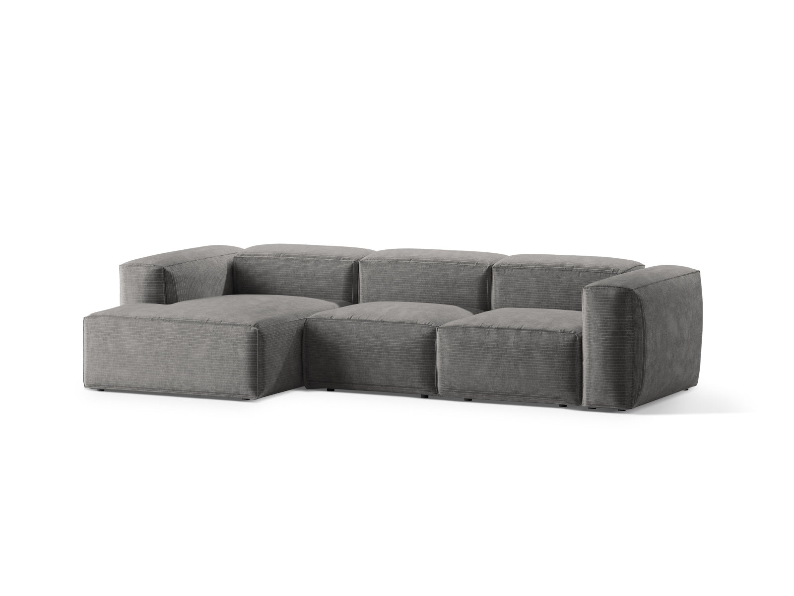 Bergamo Modulares Ecksofa links 3 Sitzer in Light Grey-Perla präsentiert im Onlineshop von KAQTU Design AG. Ecksofa links ist von Cosmopolitan Design