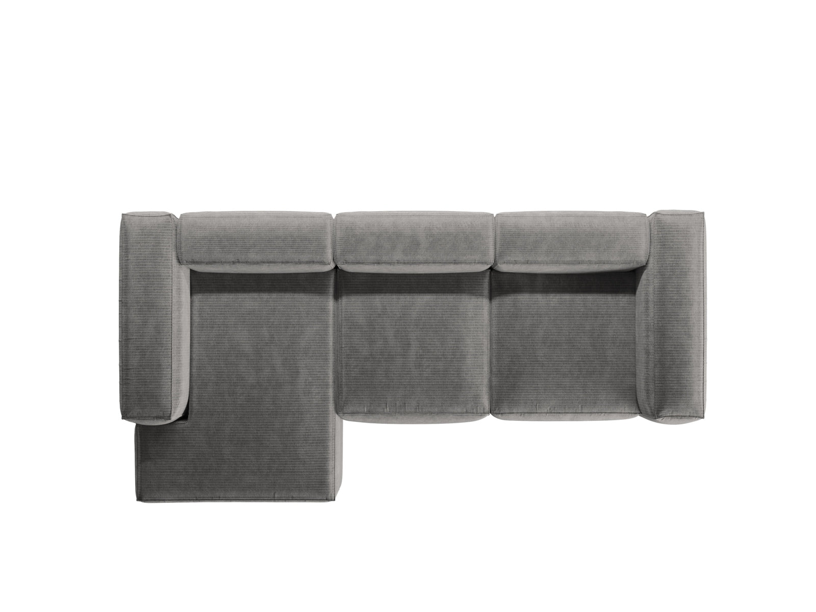 Bergamo Modulares Ecksofa links 3 Sitzer in Light Grey-Perla präsentiert im Onlineshop von KAQTU Design AG. Ecksofa links ist von Cosmopolitan Design