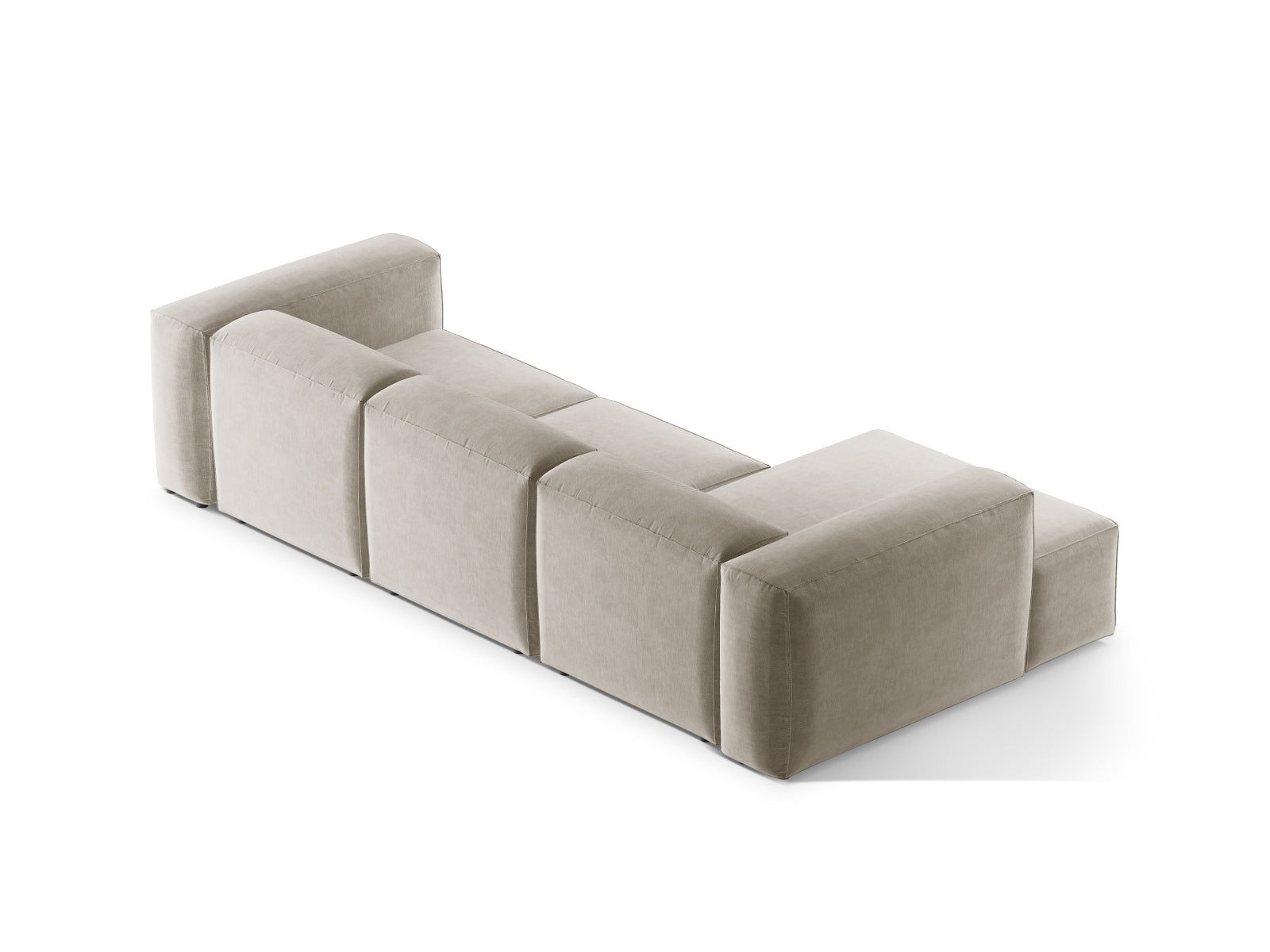 Bergamo Modulares Ecksofa links 3 Sitzer in Beige-Liberty präsentiert im Onlineshop von KAQTU Design AG. Ecksofa links ist von Cosmopolitan Design